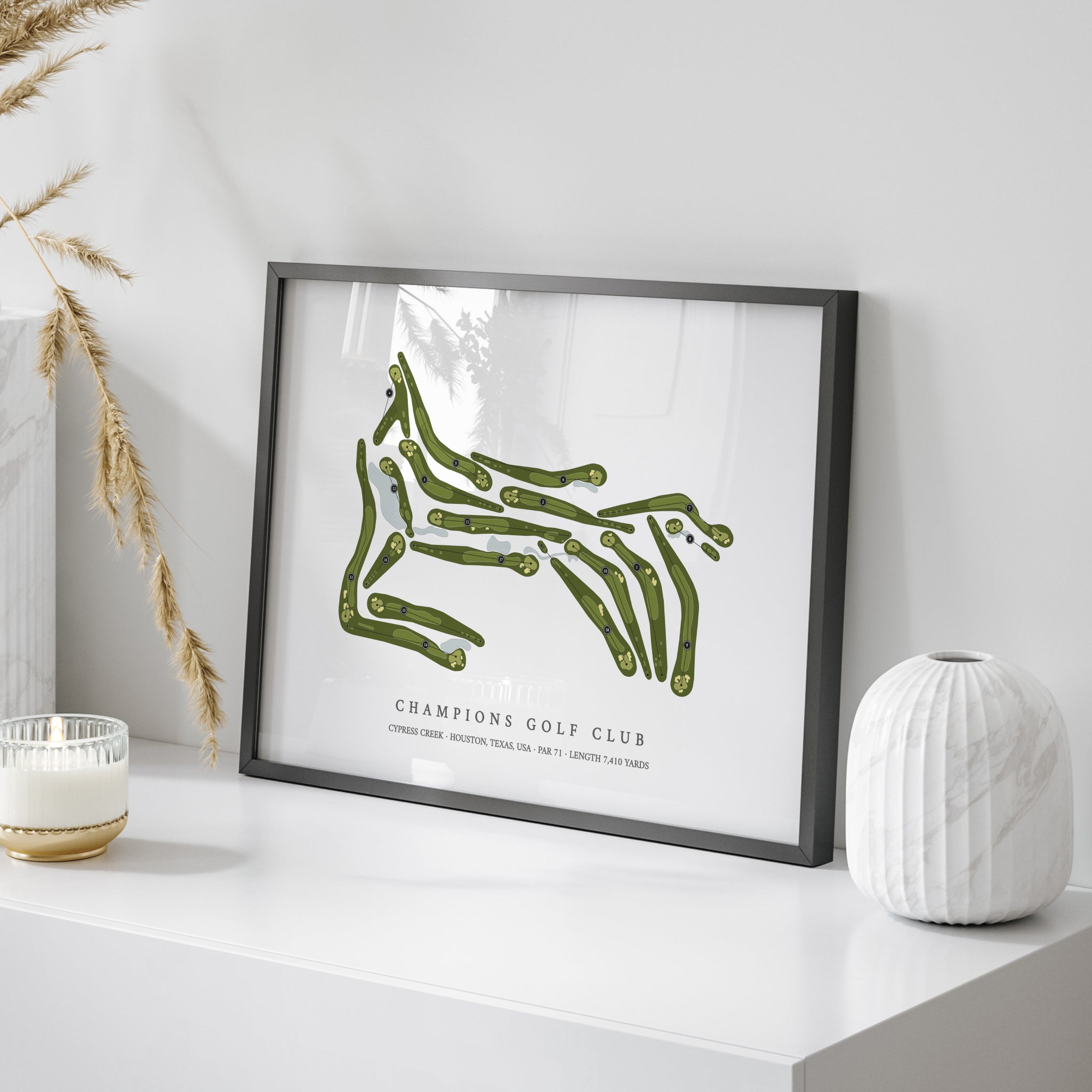 Champions Golf Club - Cypress Creek Course | Golf Course Map | On Table