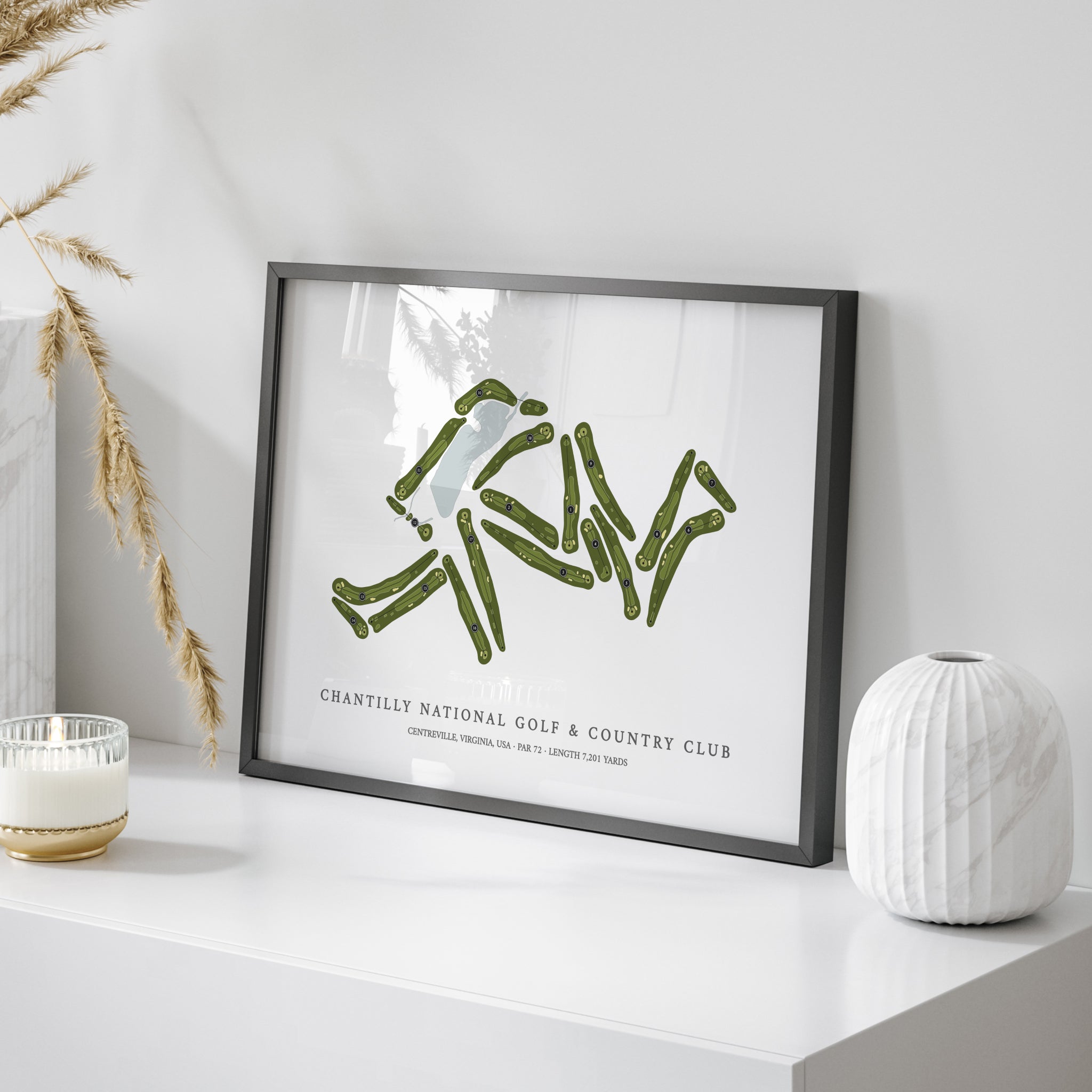 Chantilly National Golf & Country Club | Golf Course Print | On Table