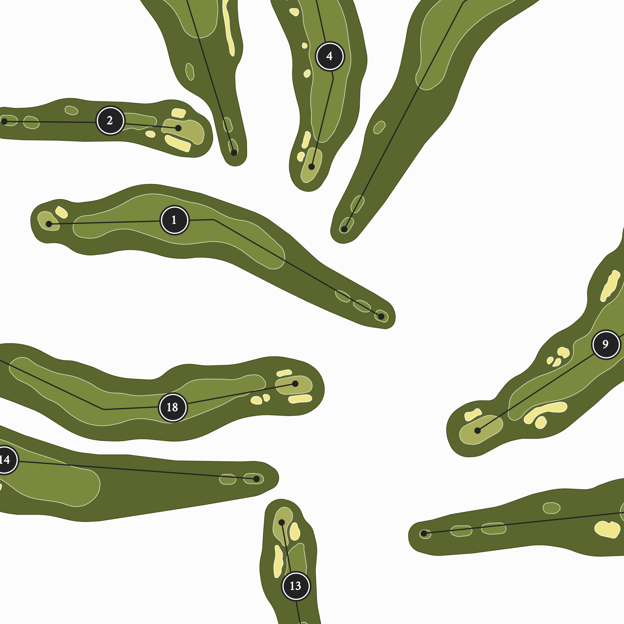 Chechessee Creek Club | Golf Course Print | Close Up