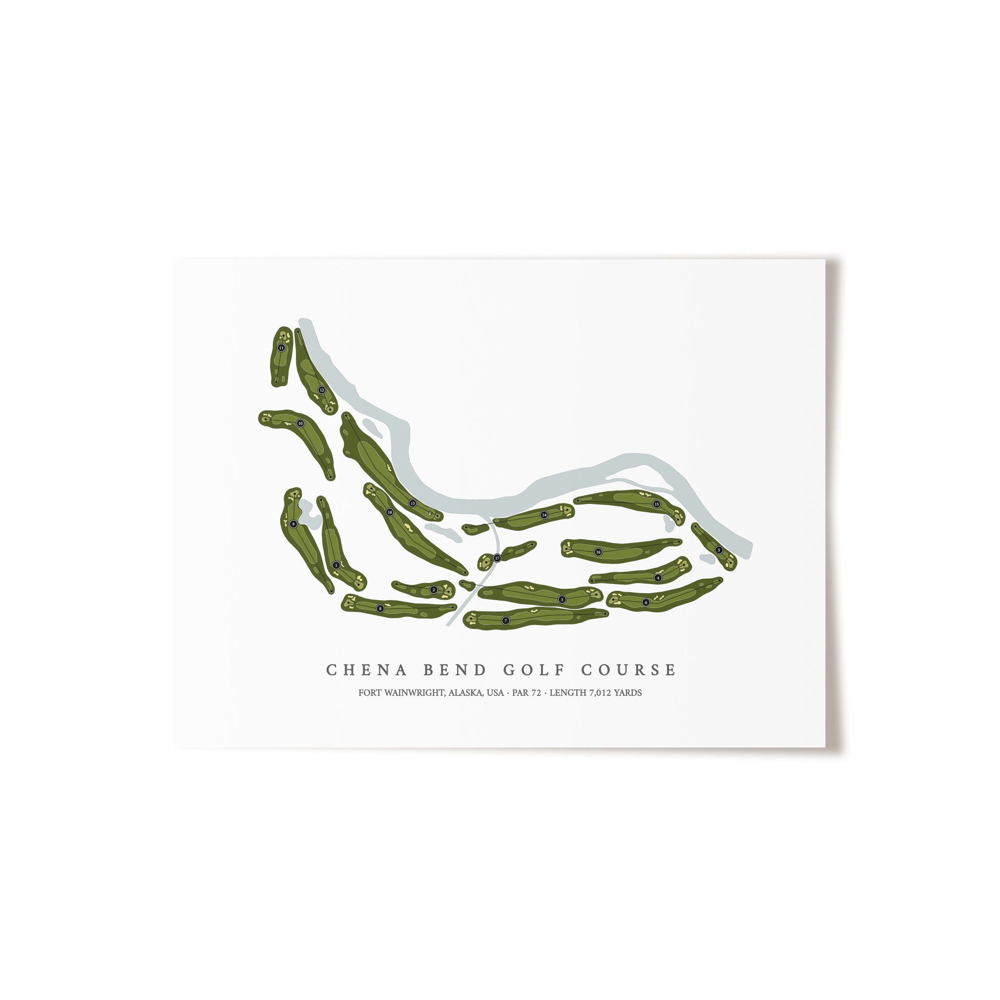 Chena Bend Golf Course | Golf Course Map | Unframed