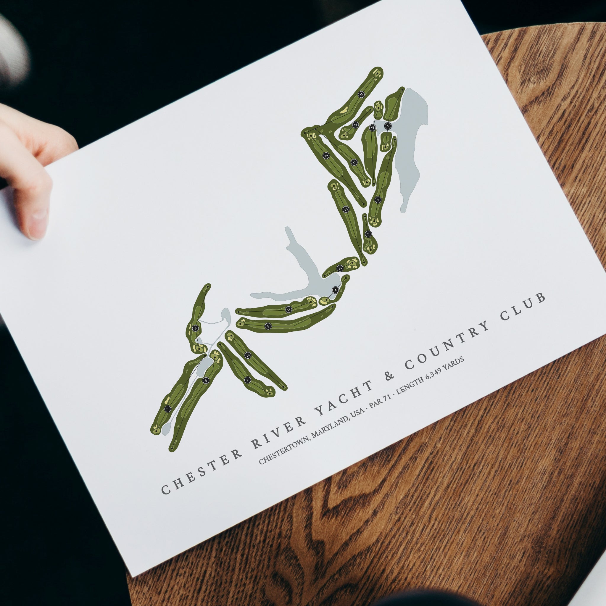 Chester River Yacht & Country Club | Golf Course Map | With Laptop