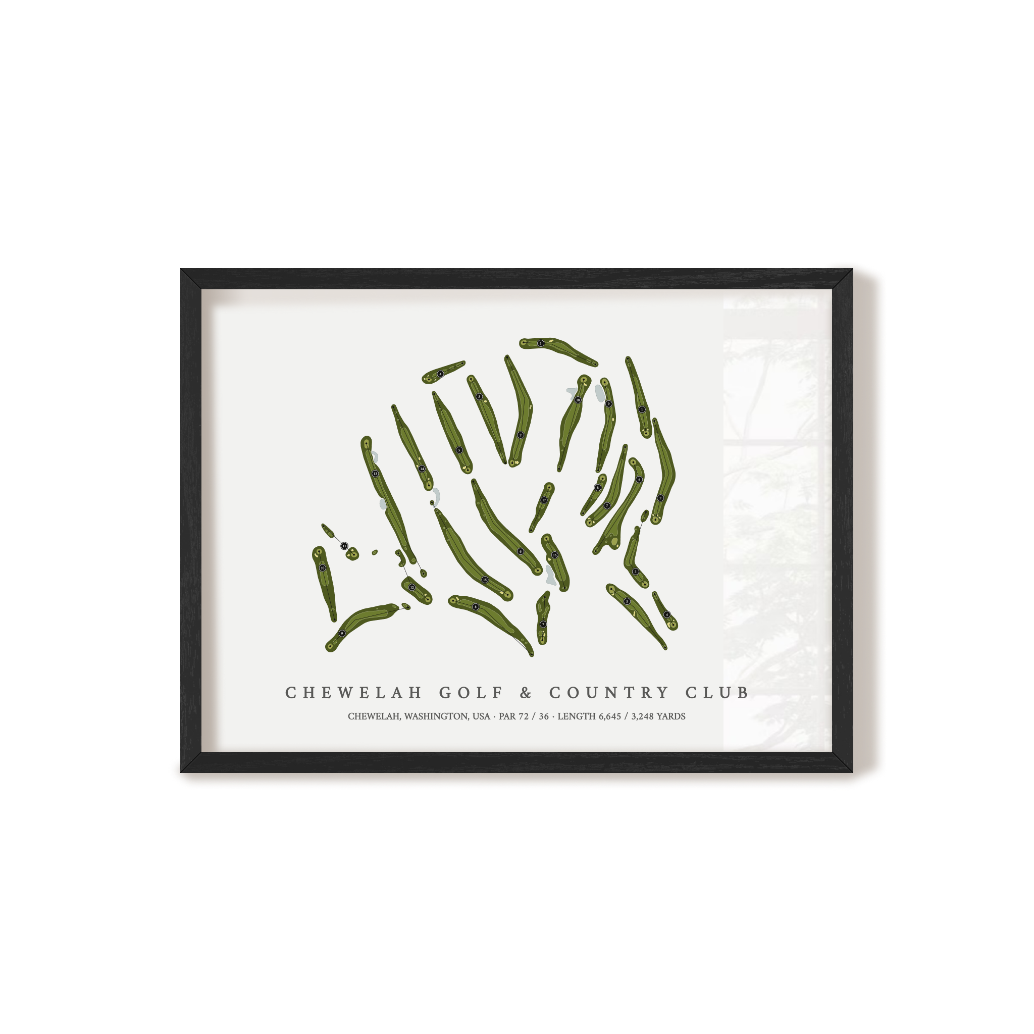 Chewelah Golf & Country Club | Golf Course Map | Black+Frame