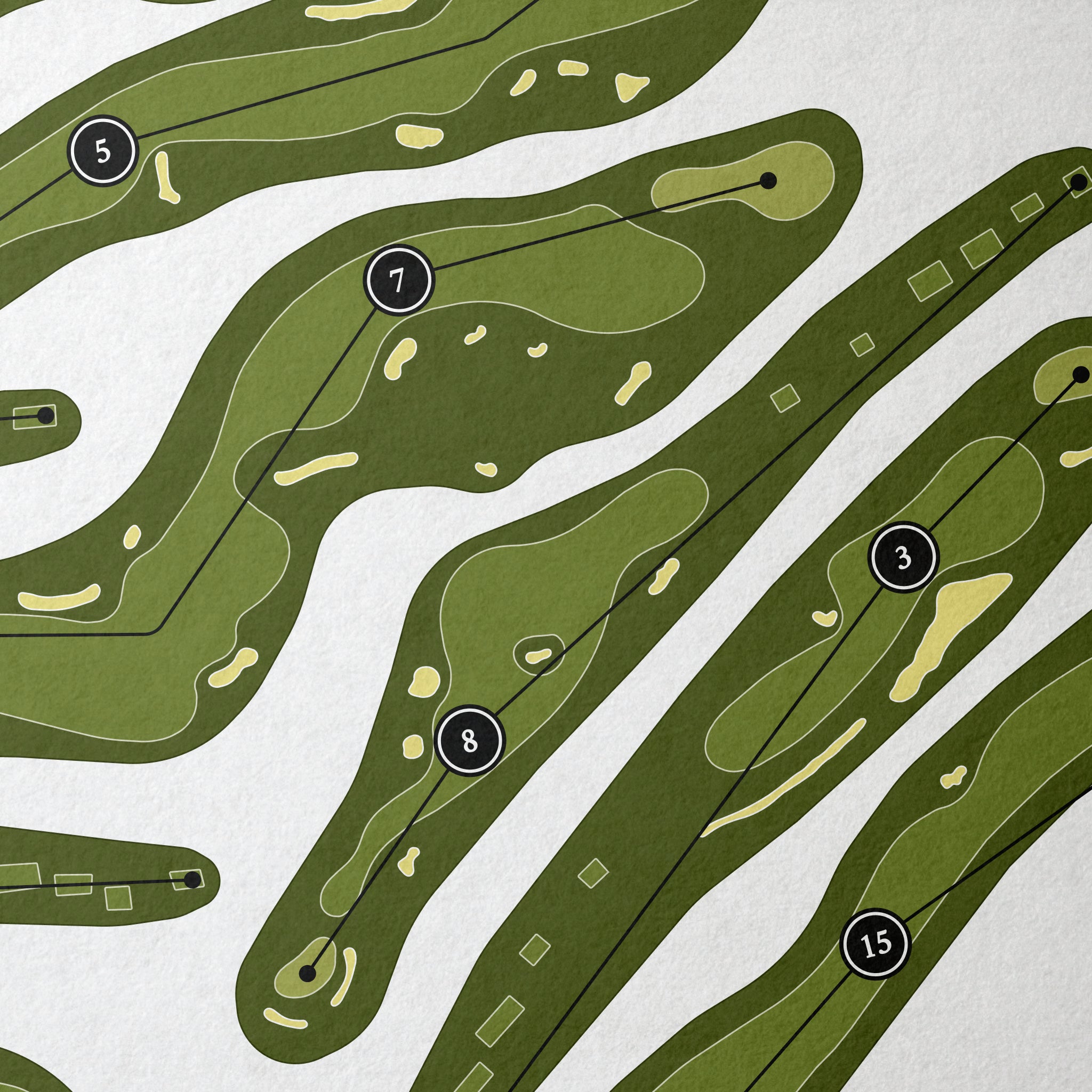 Chicago Highlands Club | Golf Course Map | Close Up