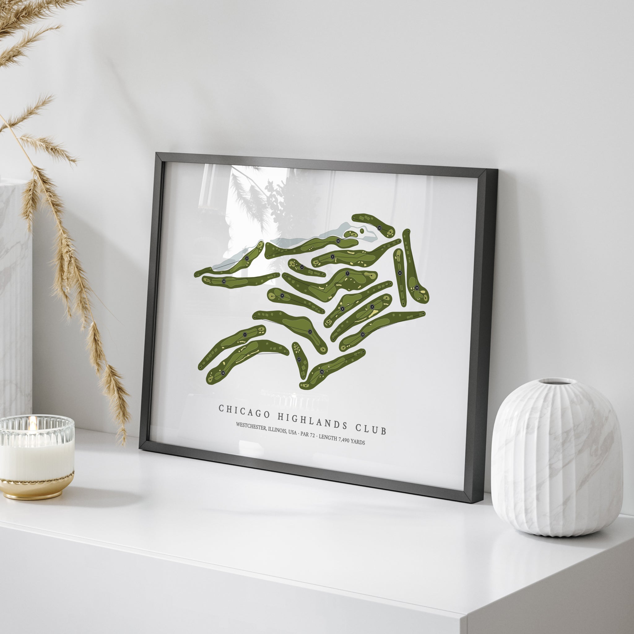 Chicago Highlands Club | Golf Course Map | On Table