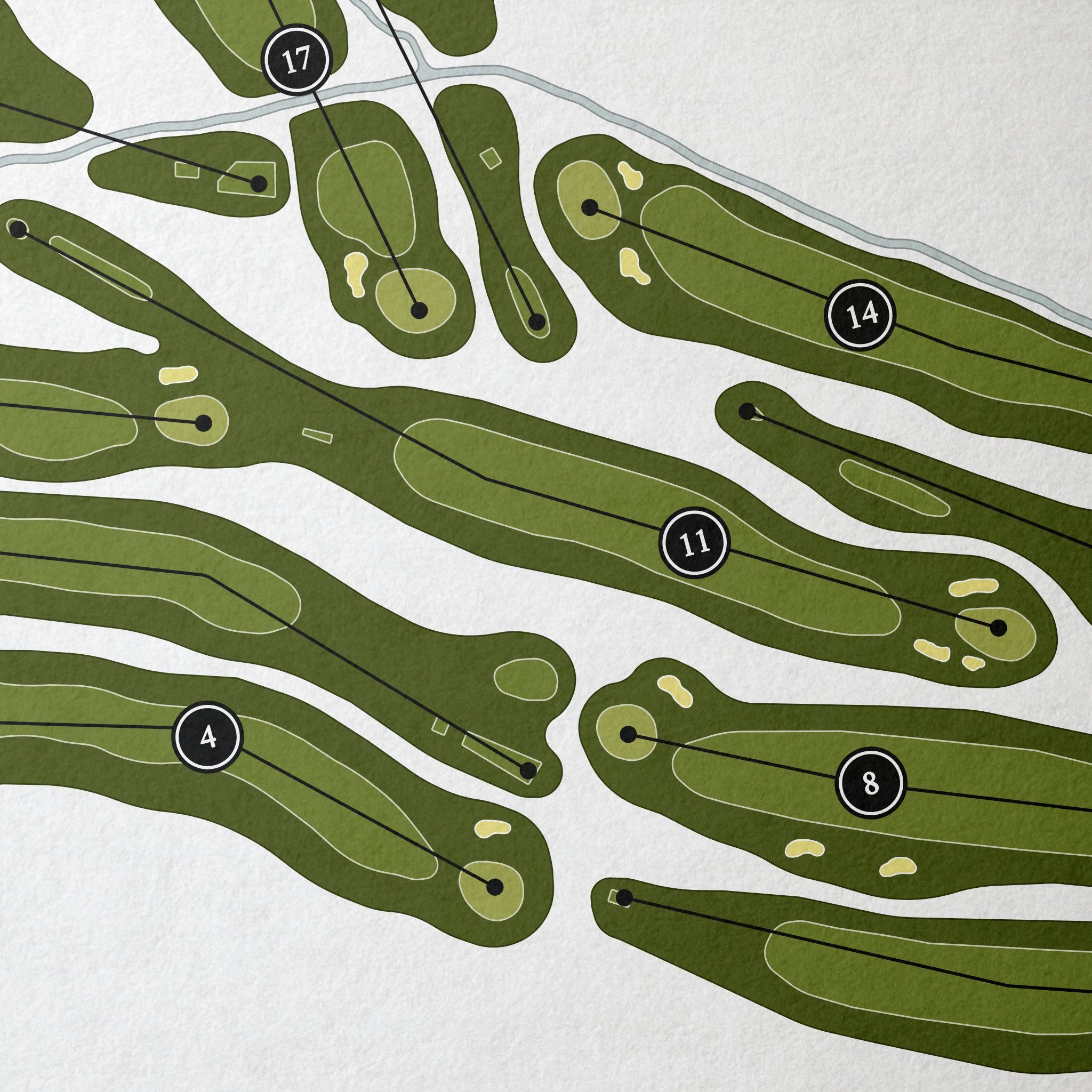 Churchill Valley Country Club | Golf Course Print | Close+Up