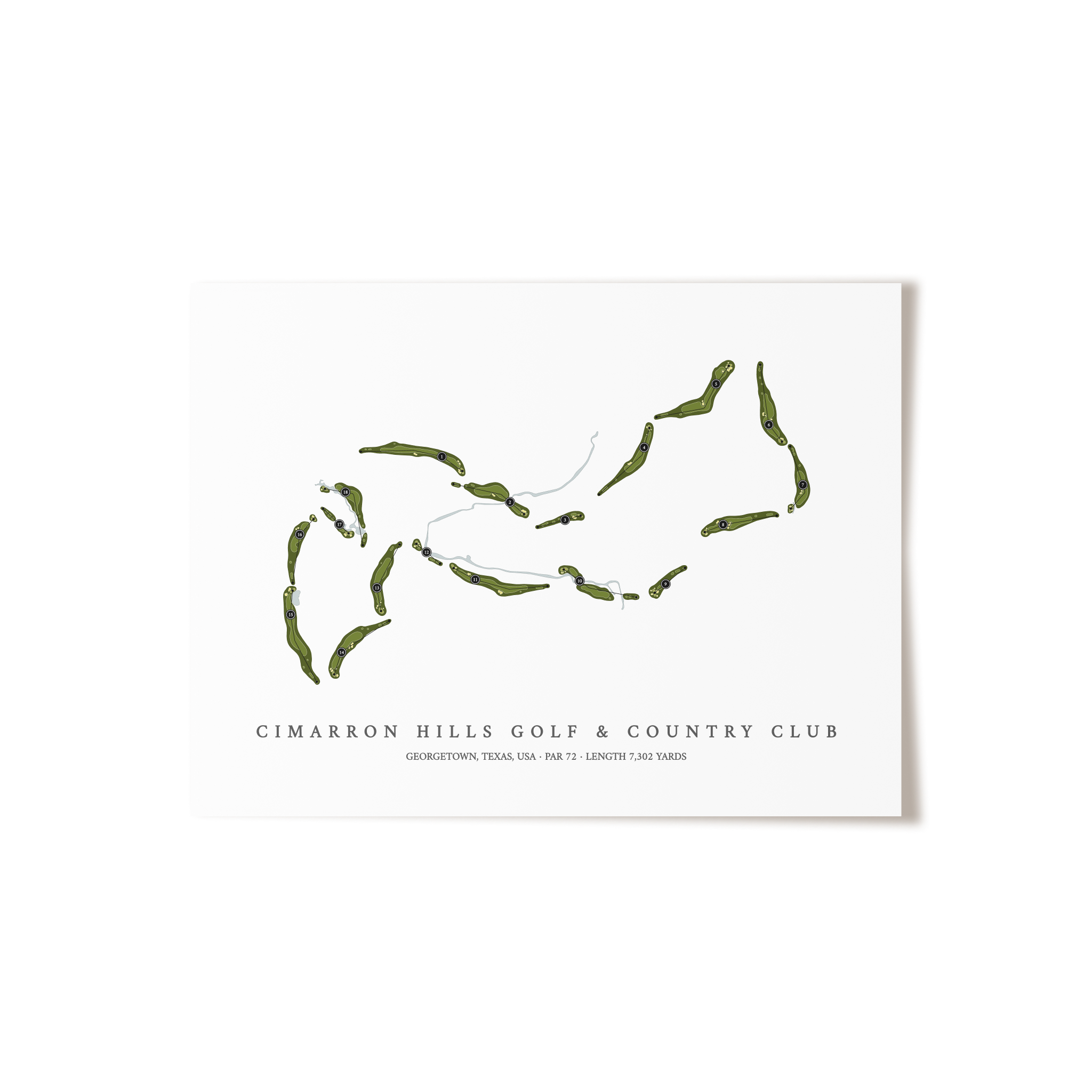 Cimarron Hills Golf & Country Club | Golf Course Map | Unframed