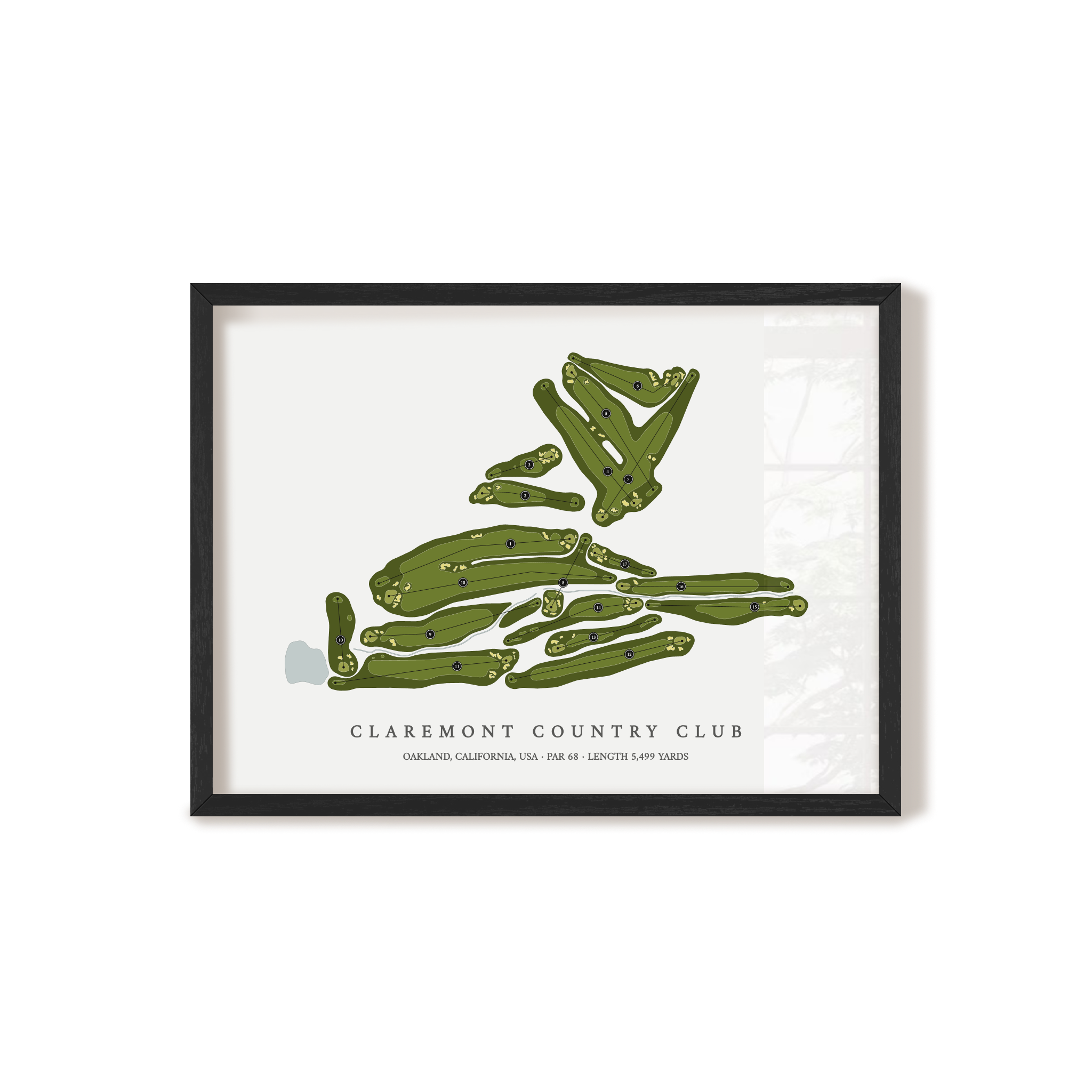 Claremont Country Club | Golf Course Print | Black+Frame
