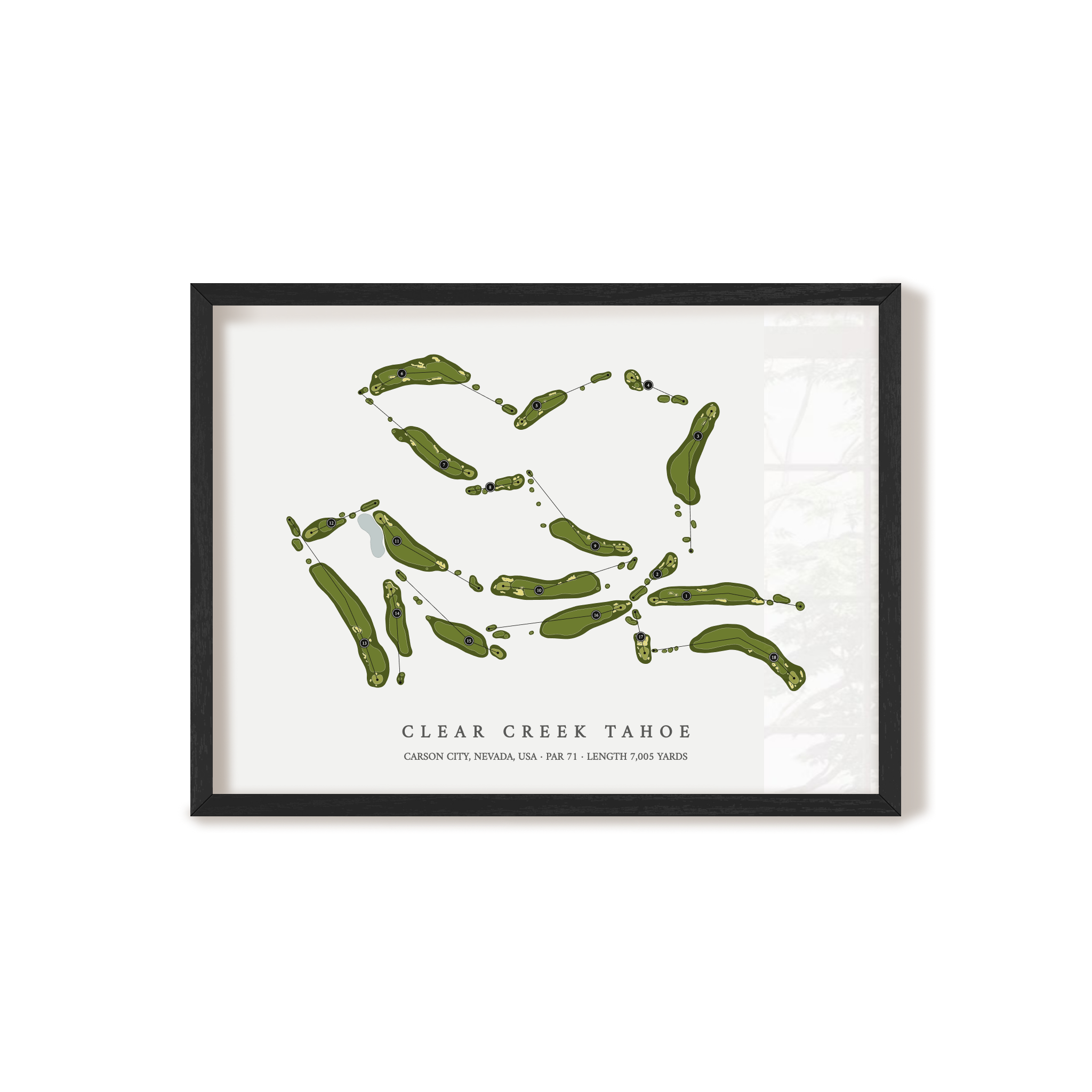 Clear Creek Tahoe | Golf Course Map | Black+Frame
