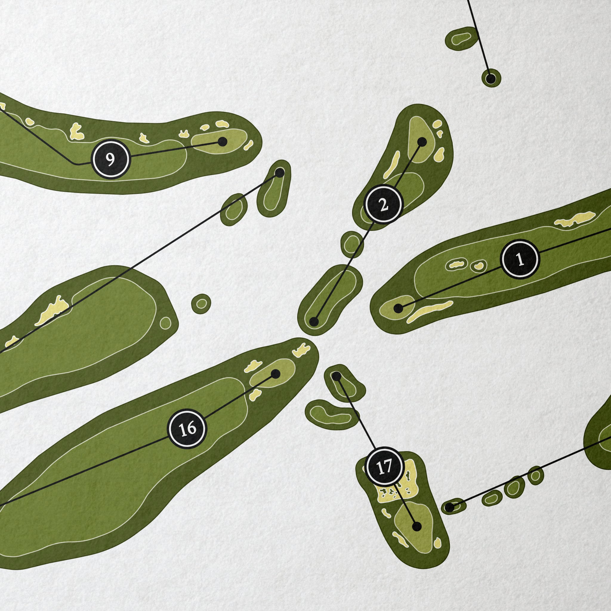 Clear Creek Tahoe | Golf Course Map | Close+Up