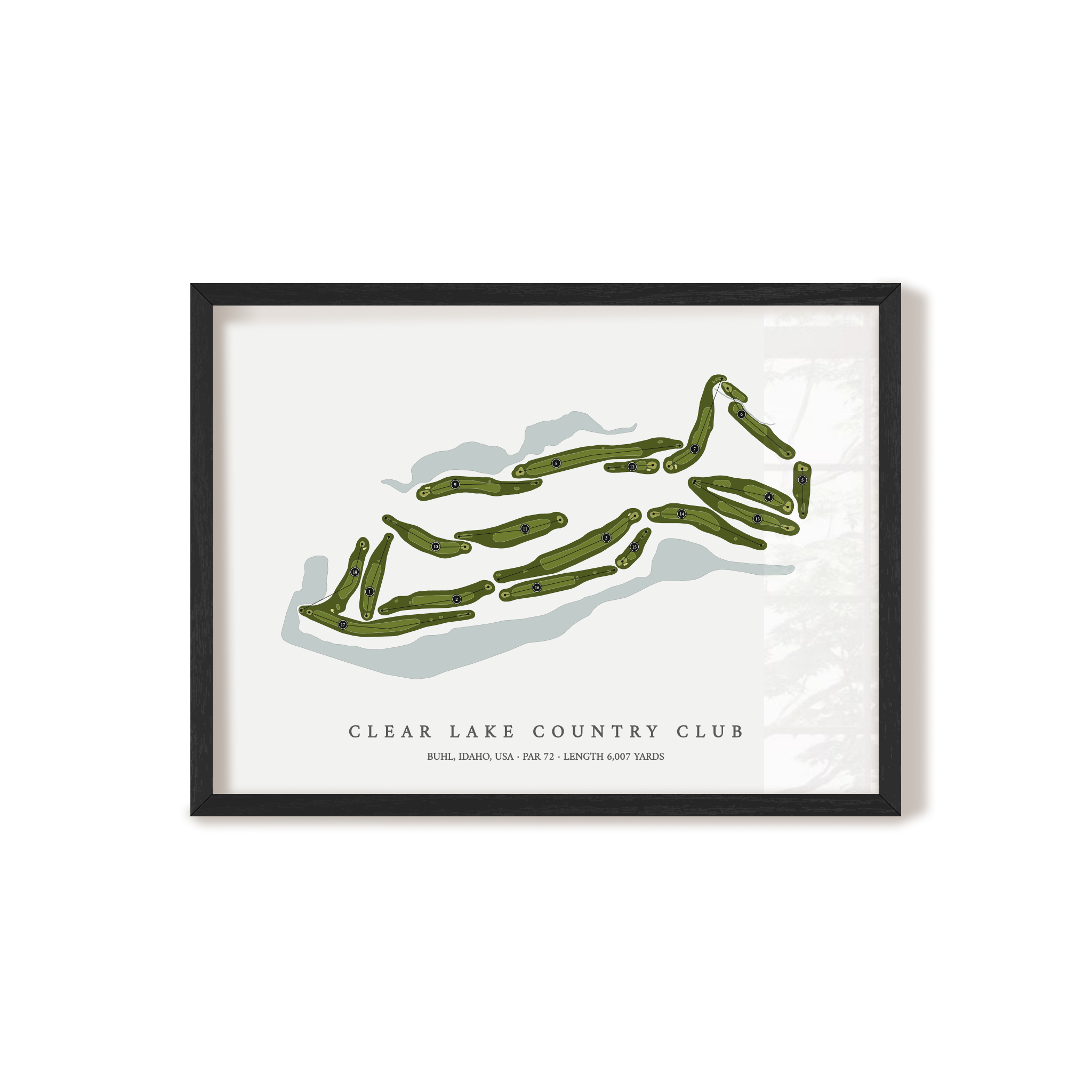 Clear Lake Country Club | Golf Course Print | Black+Frame