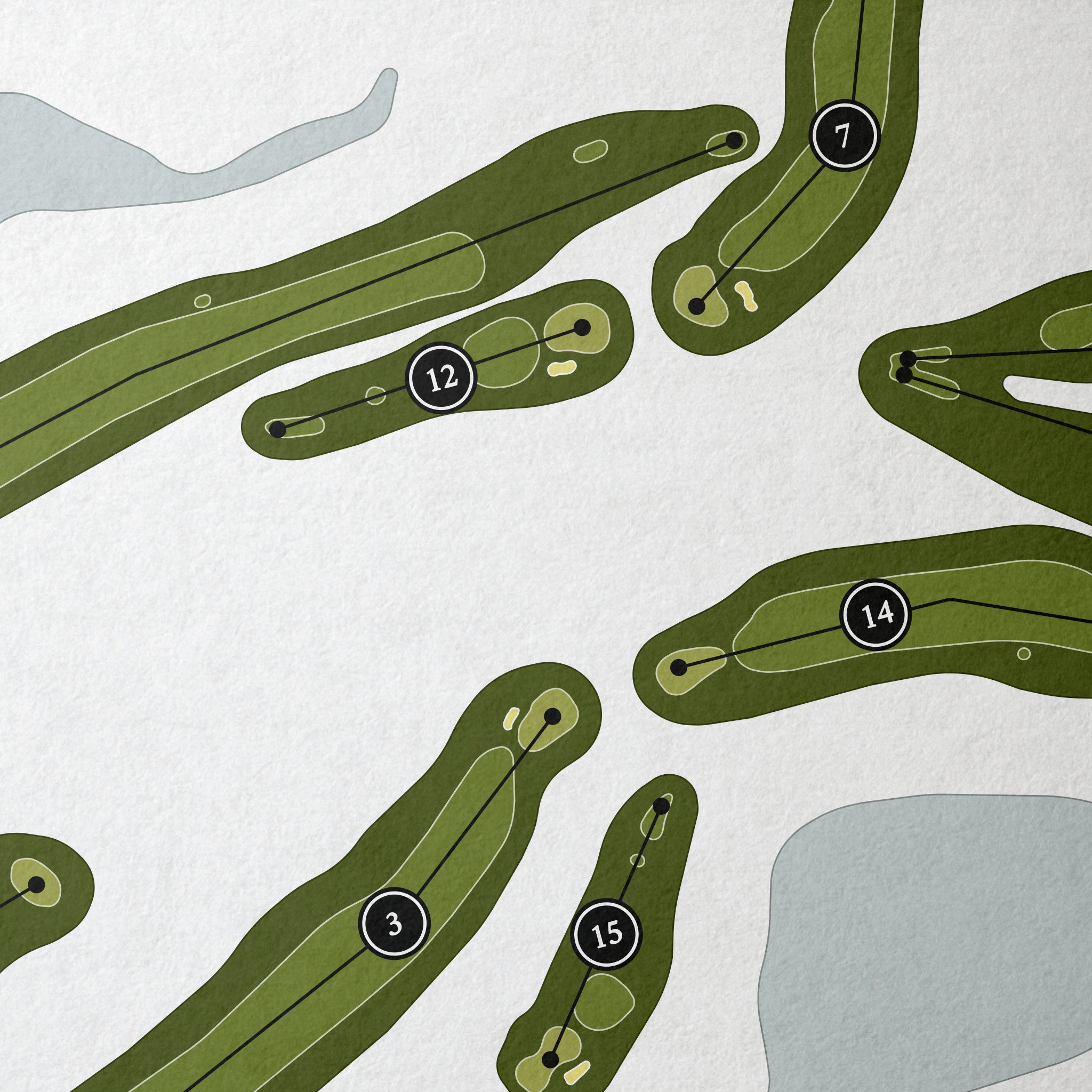 Clear Lake Country Club | Golf Course Print | Close+Up