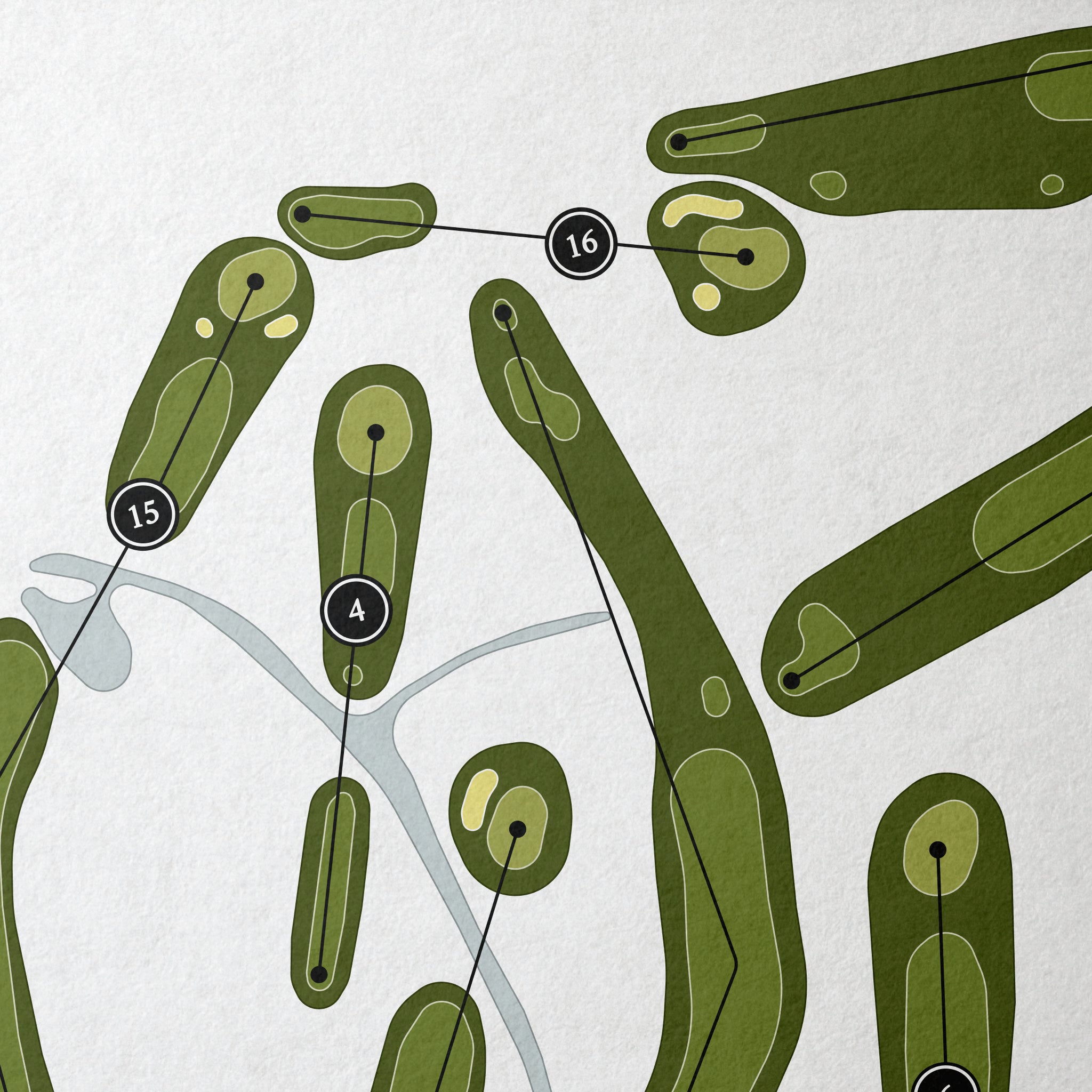 Clio Country Club | Golf Course Map | Close Up