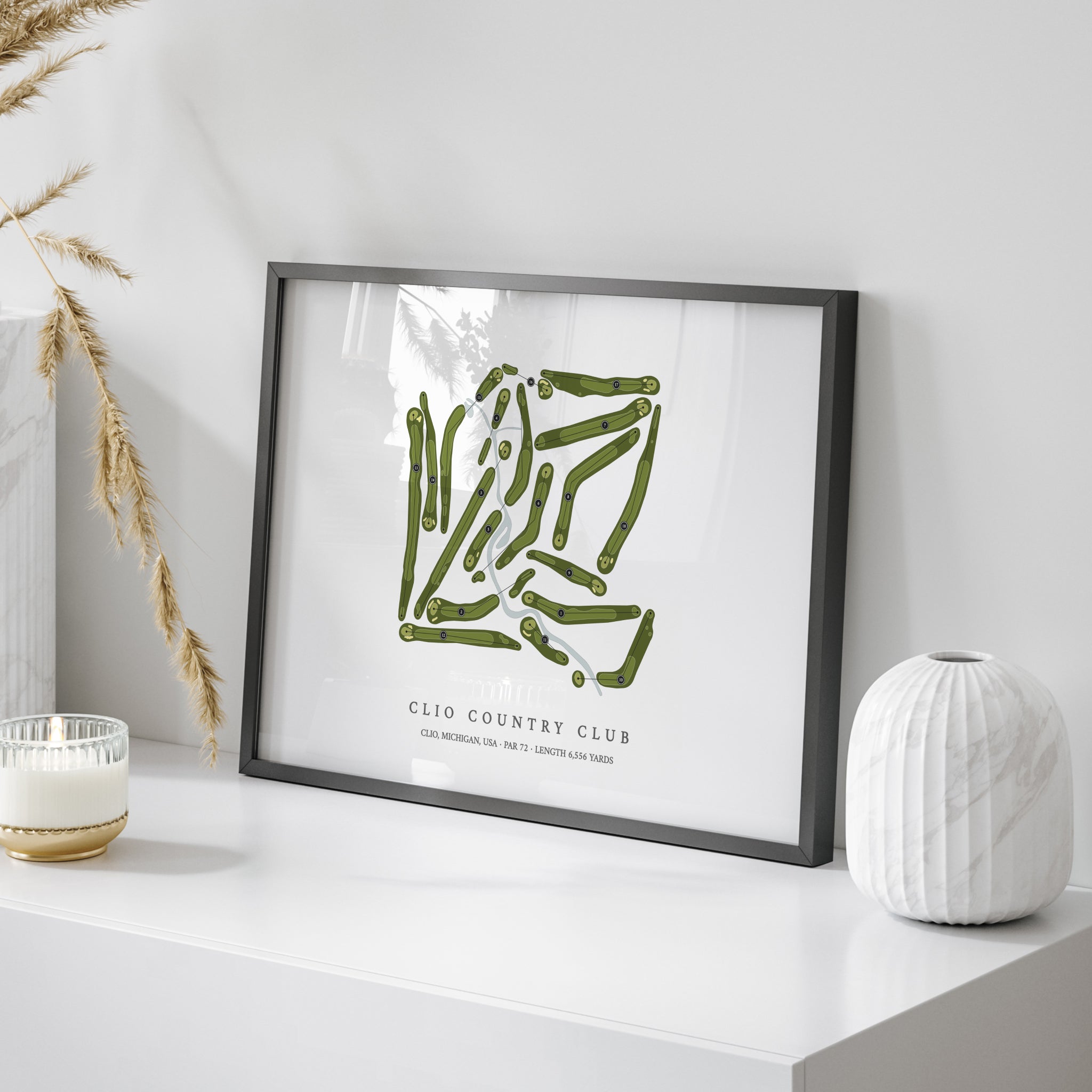 Clio Country Club | Golf Course Map | On Table
