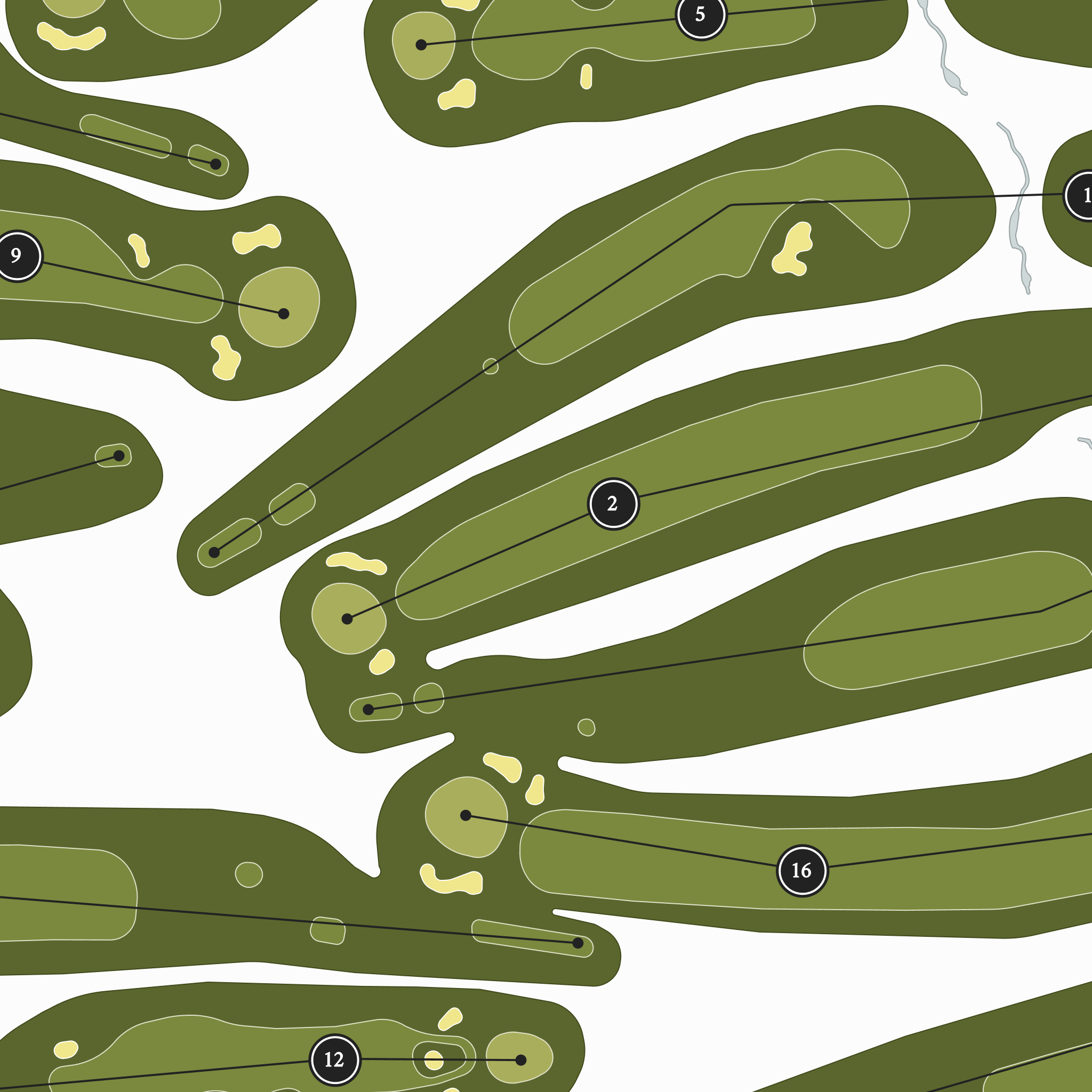 Clovernook Country Club | Golf Course Map | Close Up