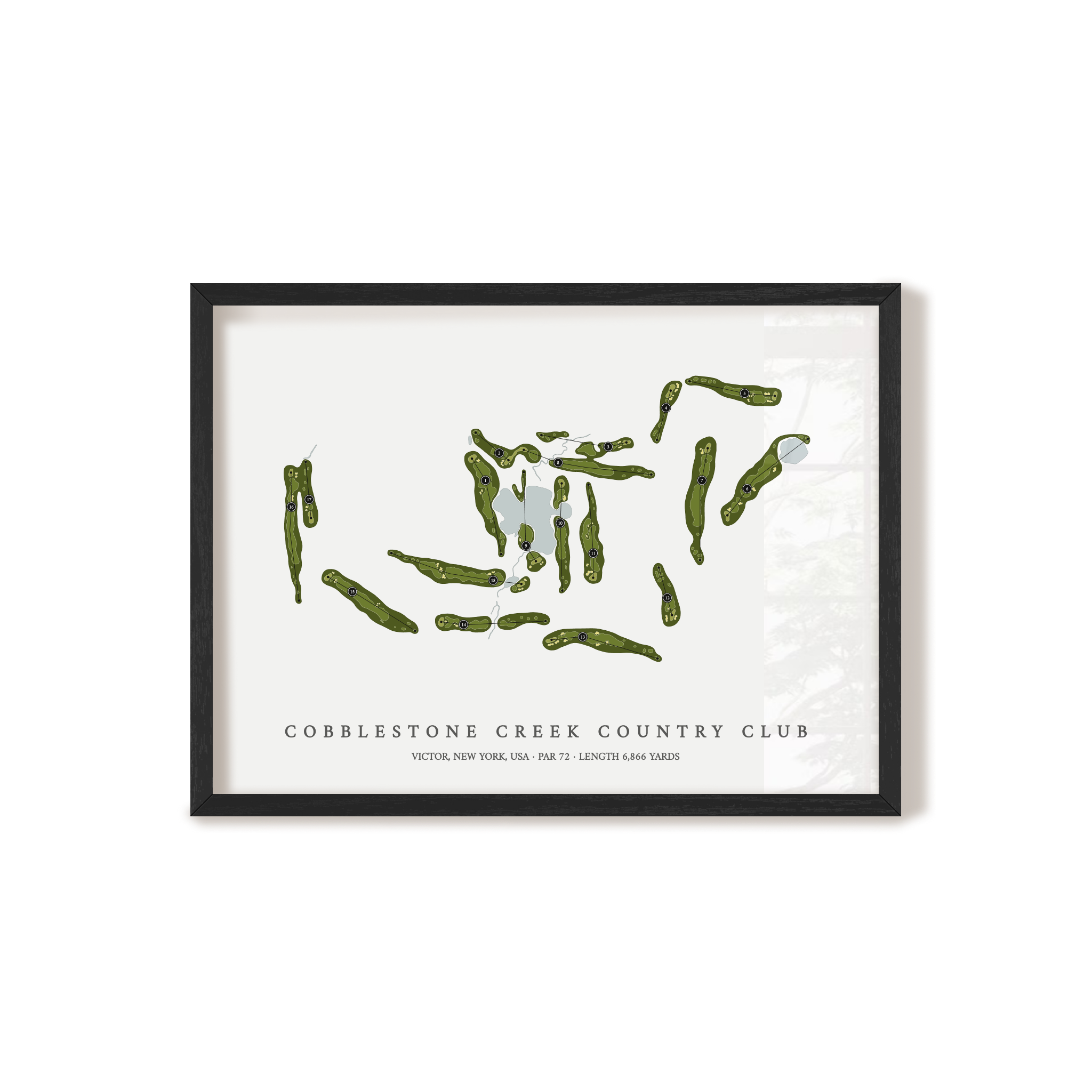 Cobblestone Creek Country Club | Golf Course Print | Black+Frame