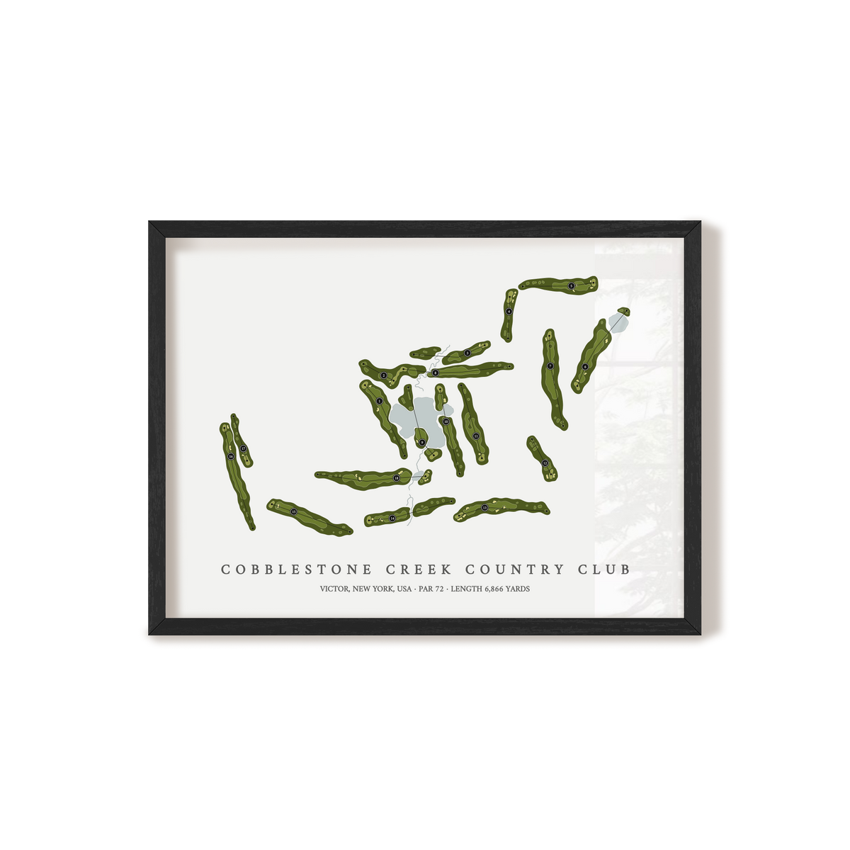 Cobblestone Creek Country Club | Golf Course Print | Black Frame