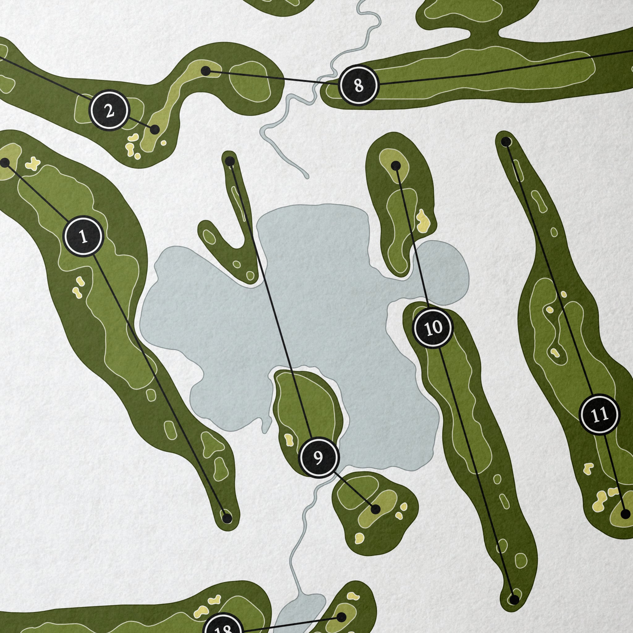 Cobblestone Creek Country Club | Golf Course Print | Close+Up