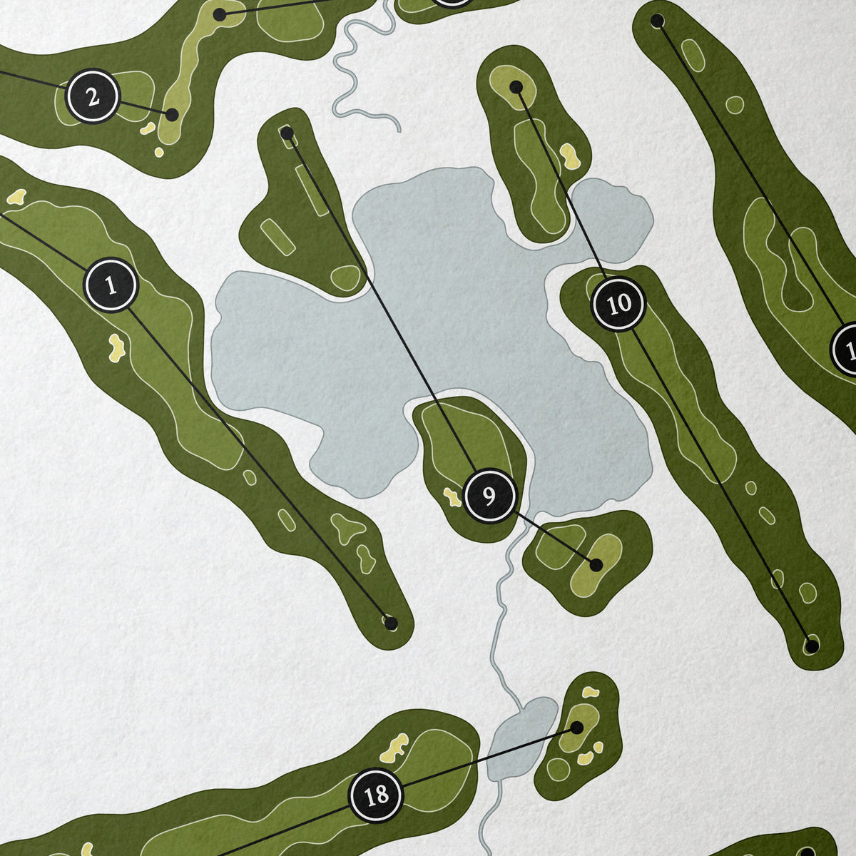 Cobblestone Creek Country Club | Golf Course Print | Close Up