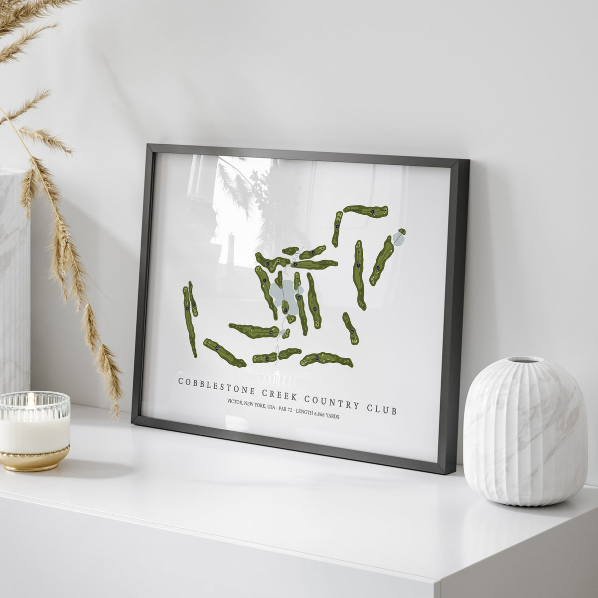 Cobblestone Creek Country Club | Golf Course Print | On Table