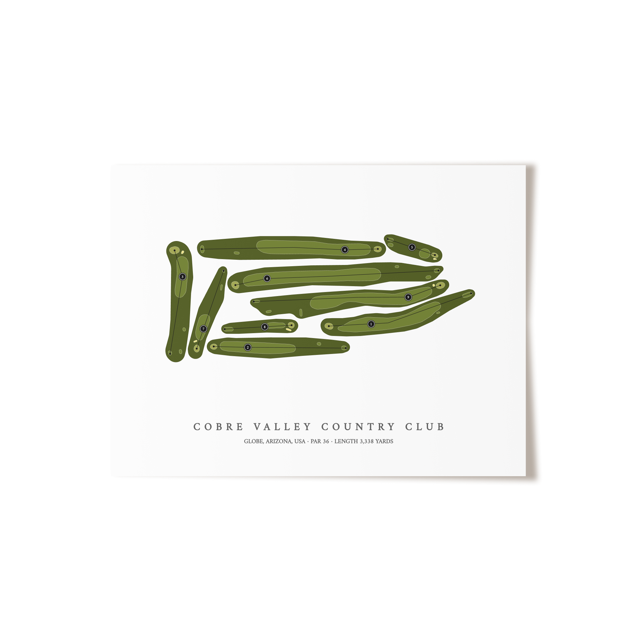 Cobre Valley Country Club | Golf Course Map | Unframed