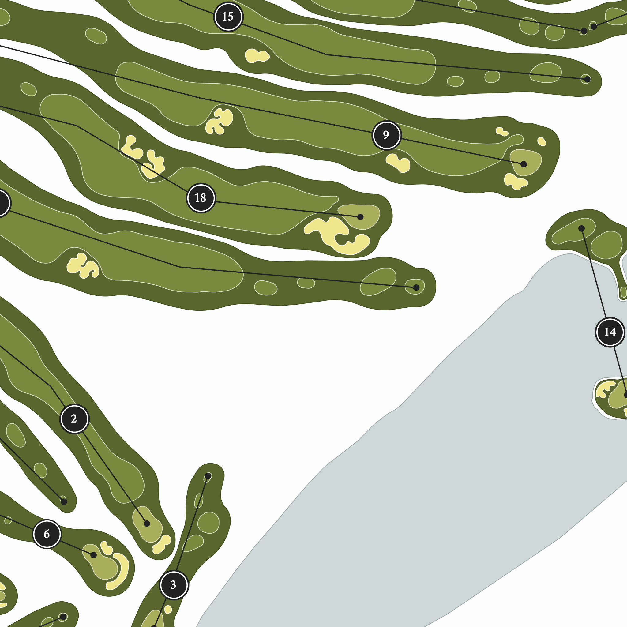 Coeur D Alene Resort Golf Course | Golf Course Print | Close Up