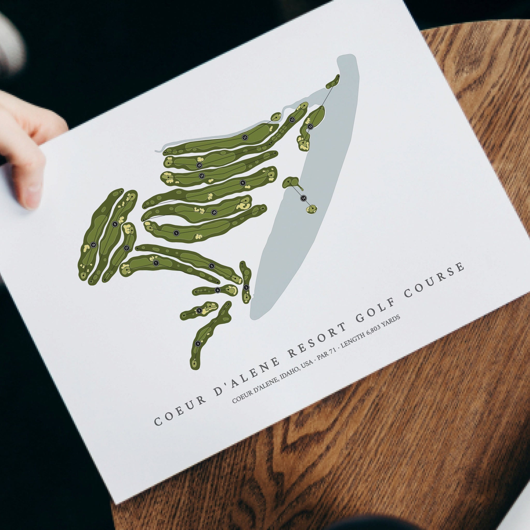 Coeur D Alene Resort Golf Course | Golf Course Print | With Laptop
