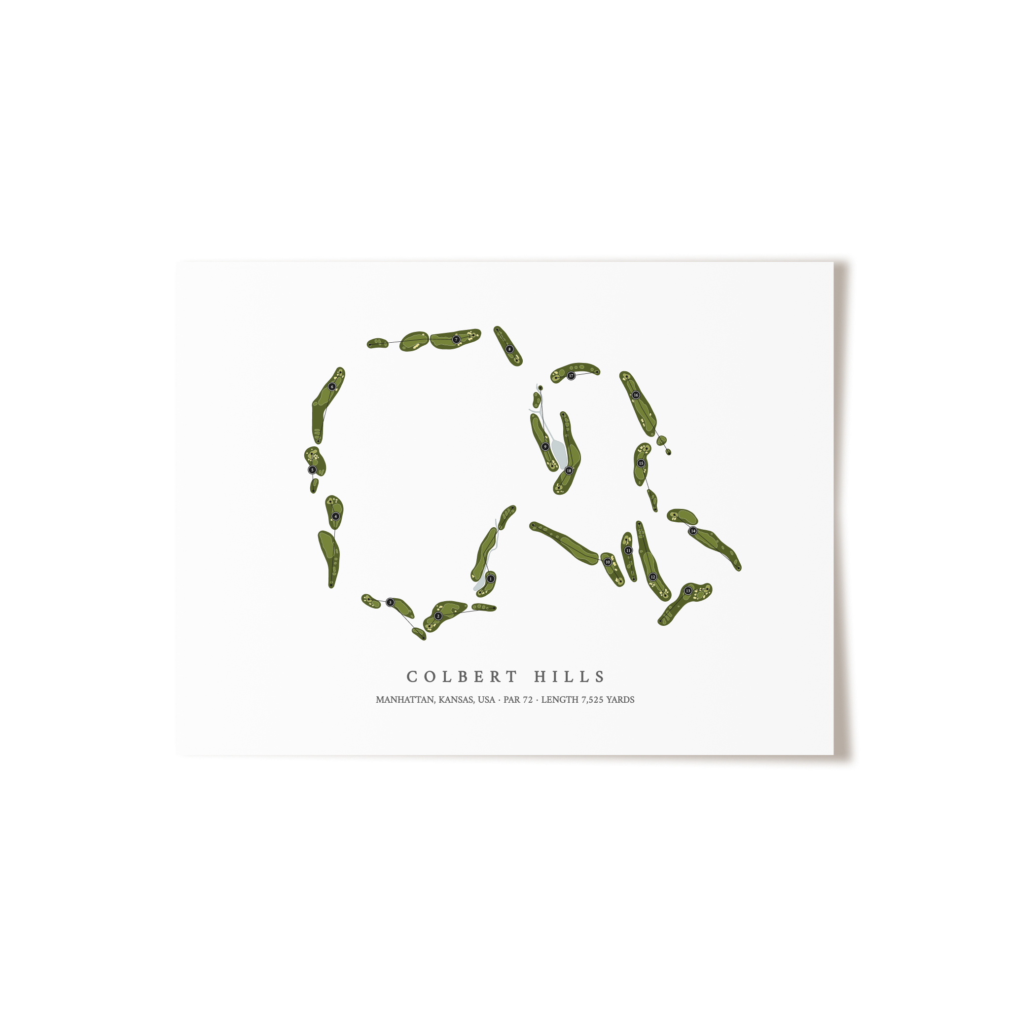 Colbert Hills | Golf Course Map | Unframed