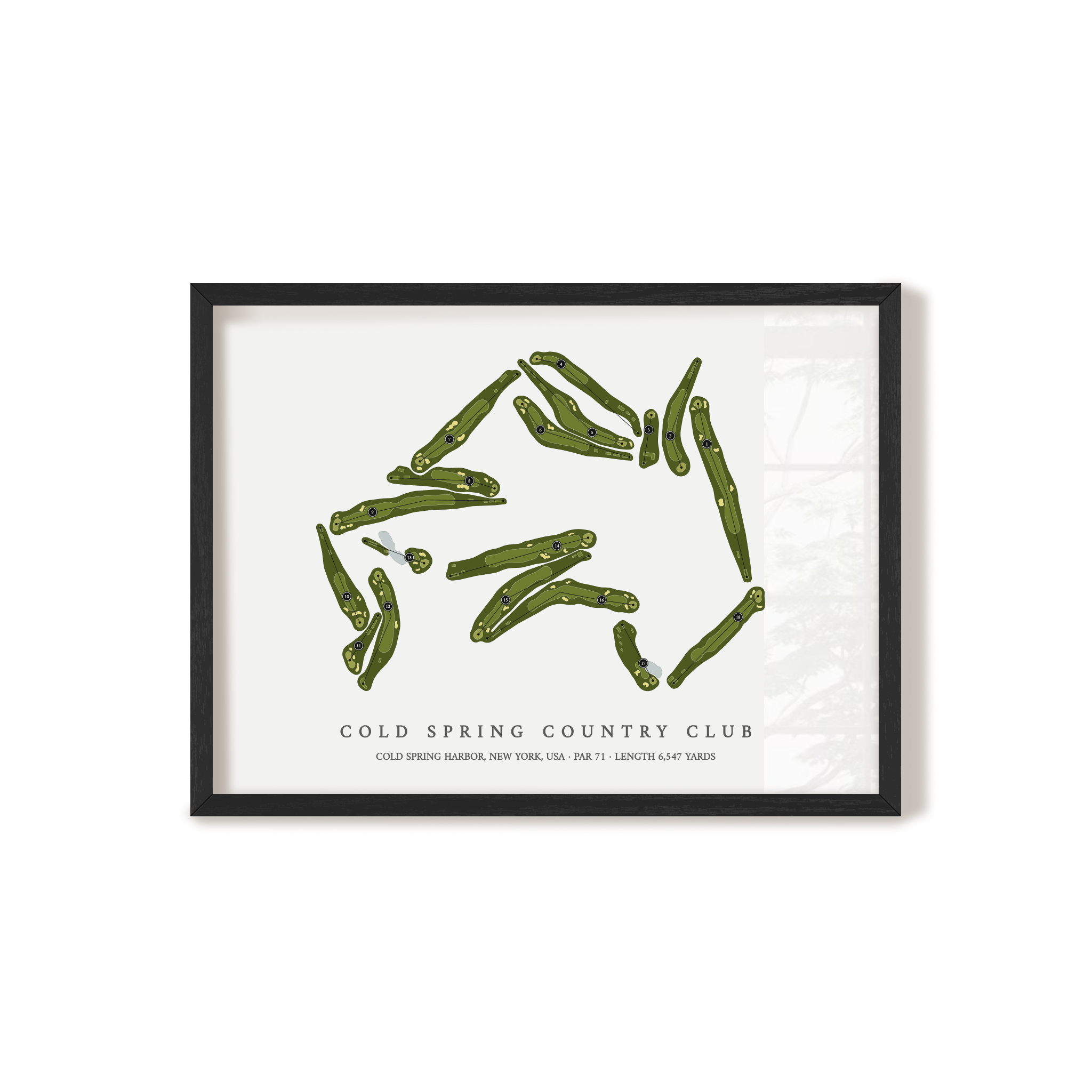 Cold Spring Country Club | Golf Course Map | Black Frame
