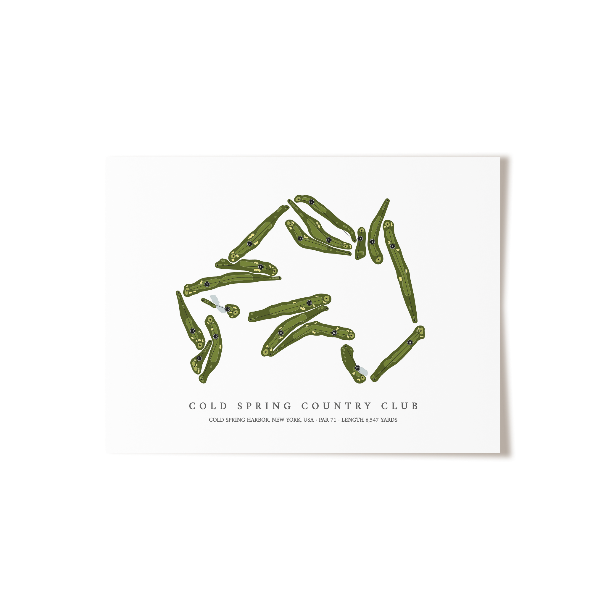 Cold Spring Country Club | Golf Course Map | Unframed