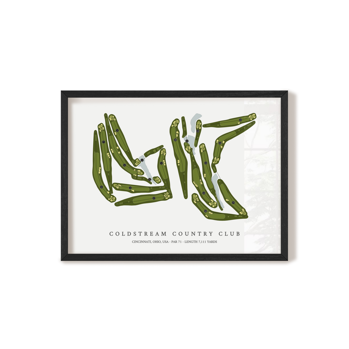Coldstream Country Club | Golf Course Map | Black Frame