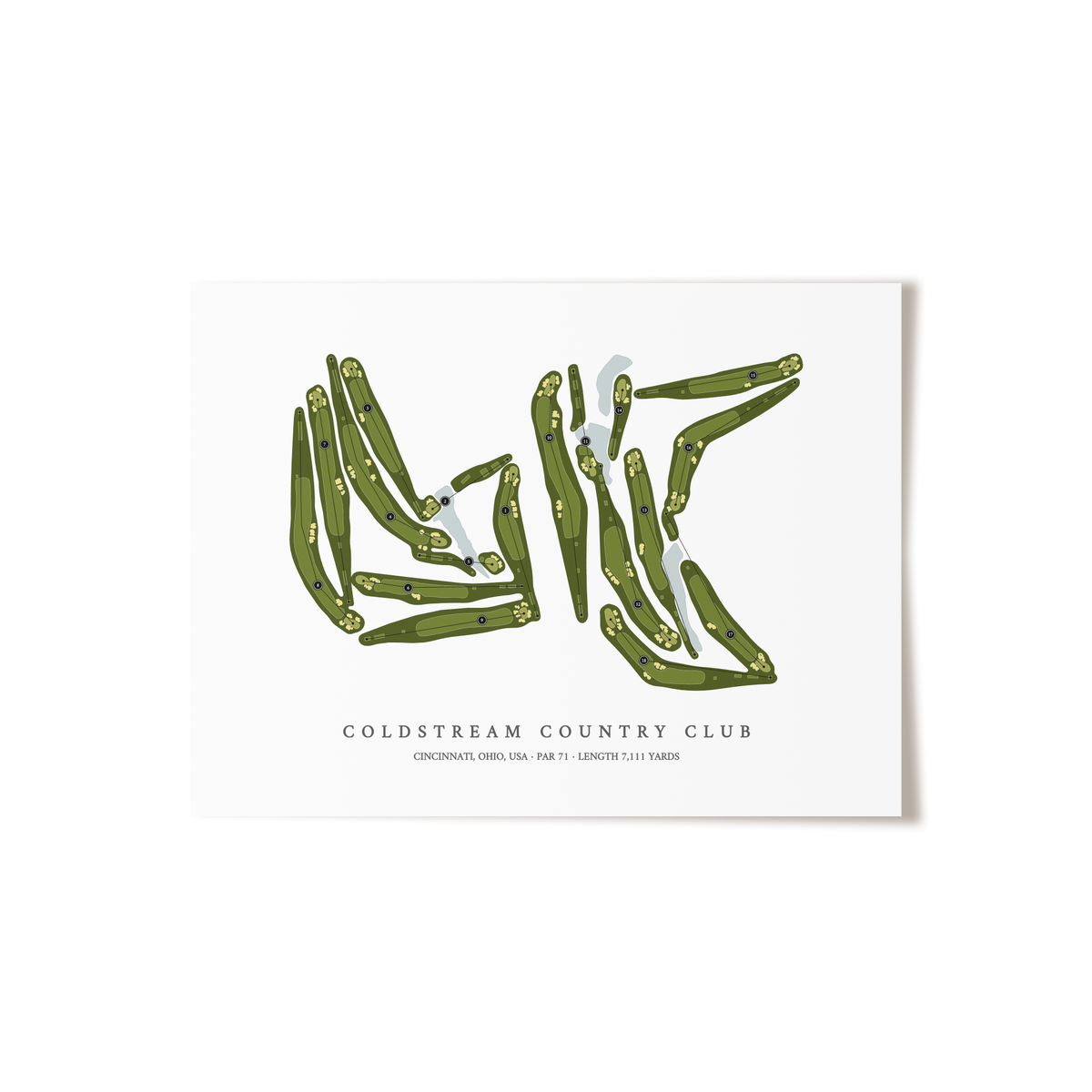 Coldstream Country Club | Golf Course Map | Unframed
