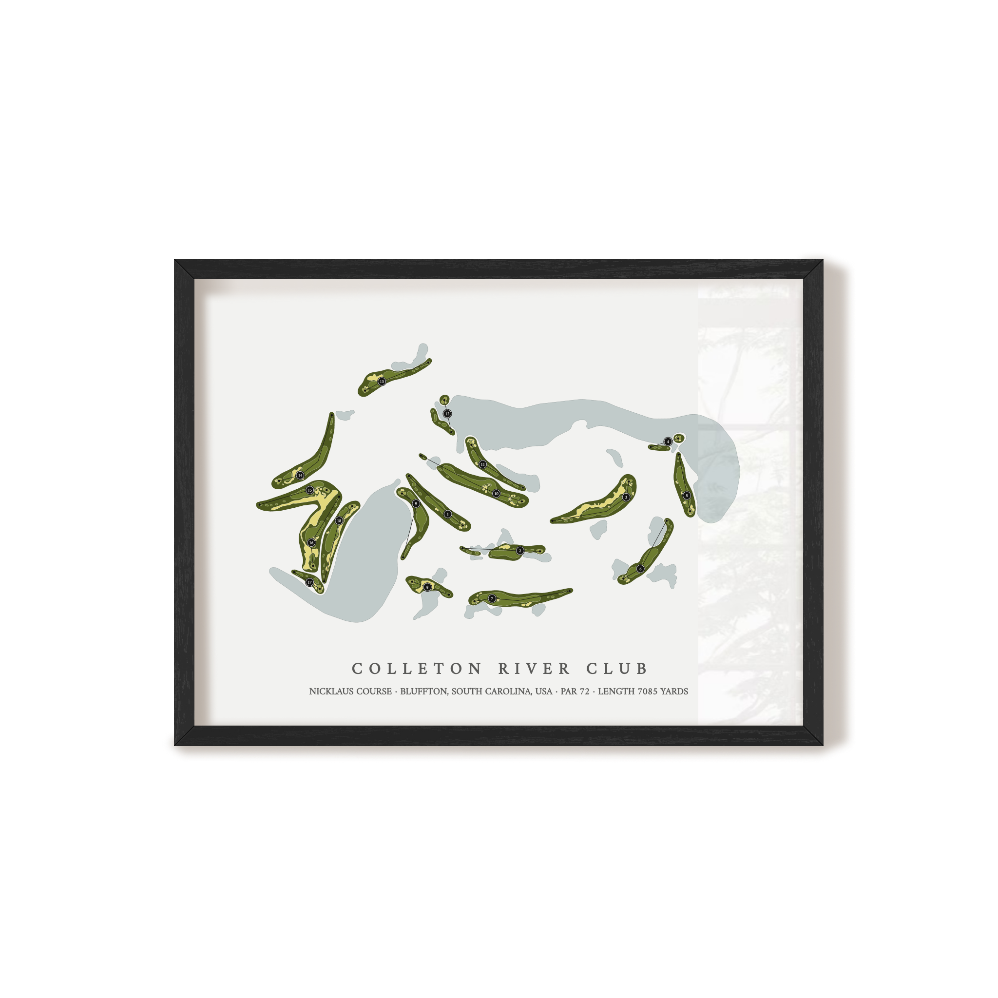 Colleton River Club - Nicklaus Course | Golf Course Map | Black+Frame