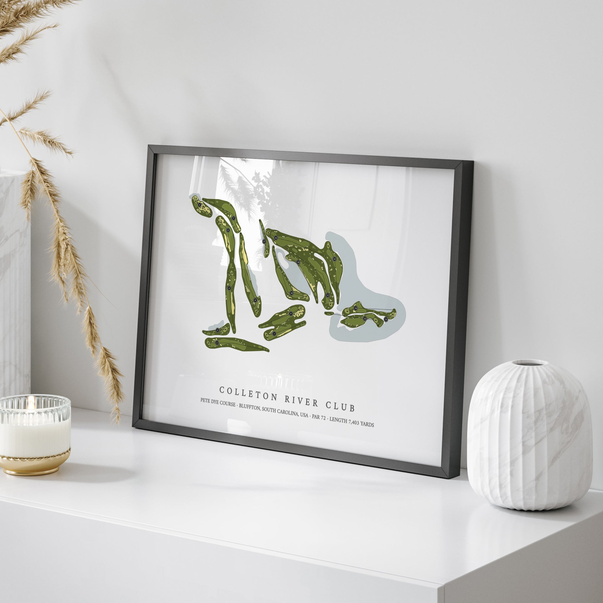 Colleton River Club - Pete Dye Course | Golf Course Print | On+Table