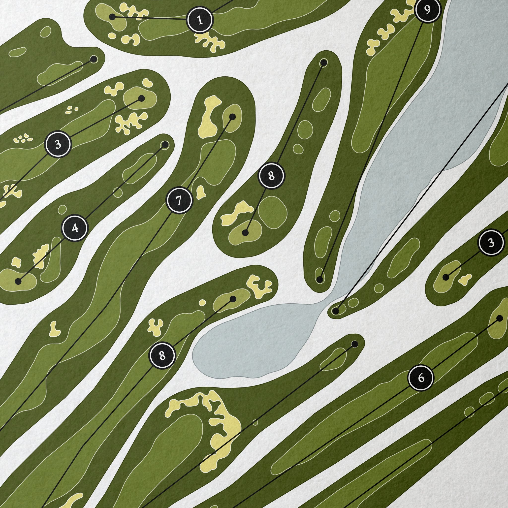 Colonial Springs Golf Course | Golf Course Map | Close Up