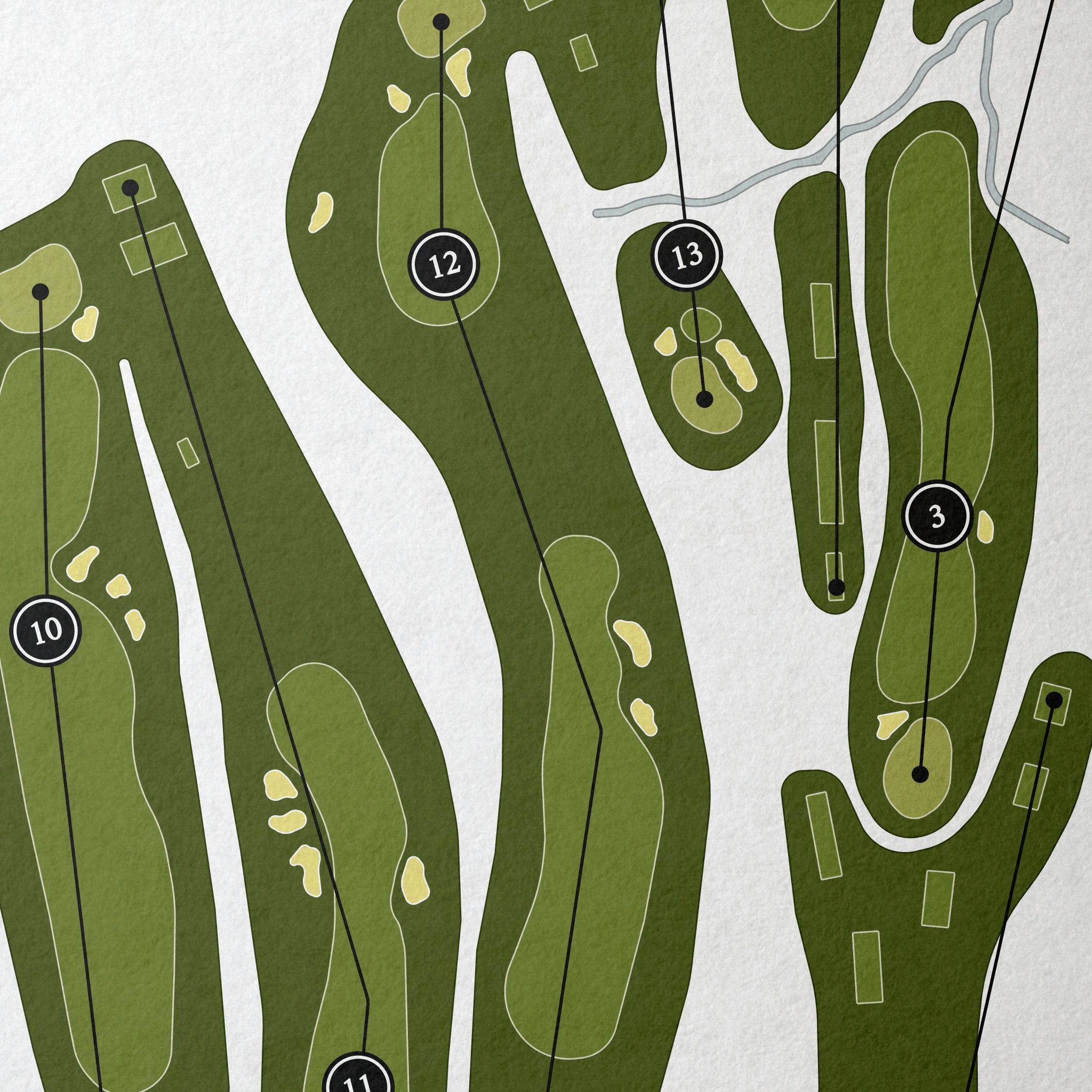 Columbia Country Club | Golf Course Map | Close Up