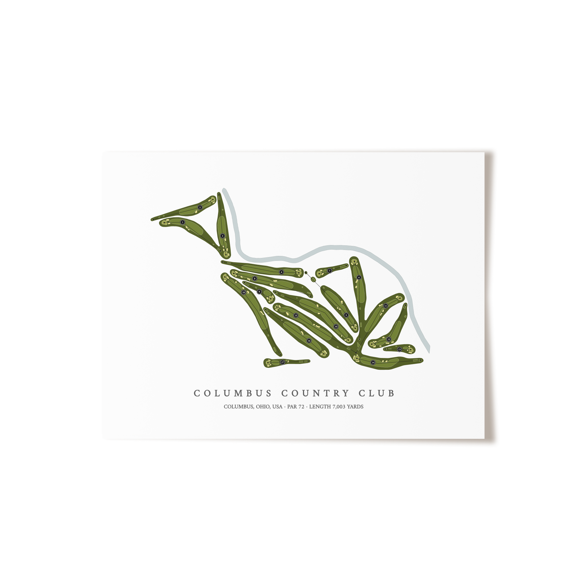 Columbus Country Club | Golf Course Print | Unframed