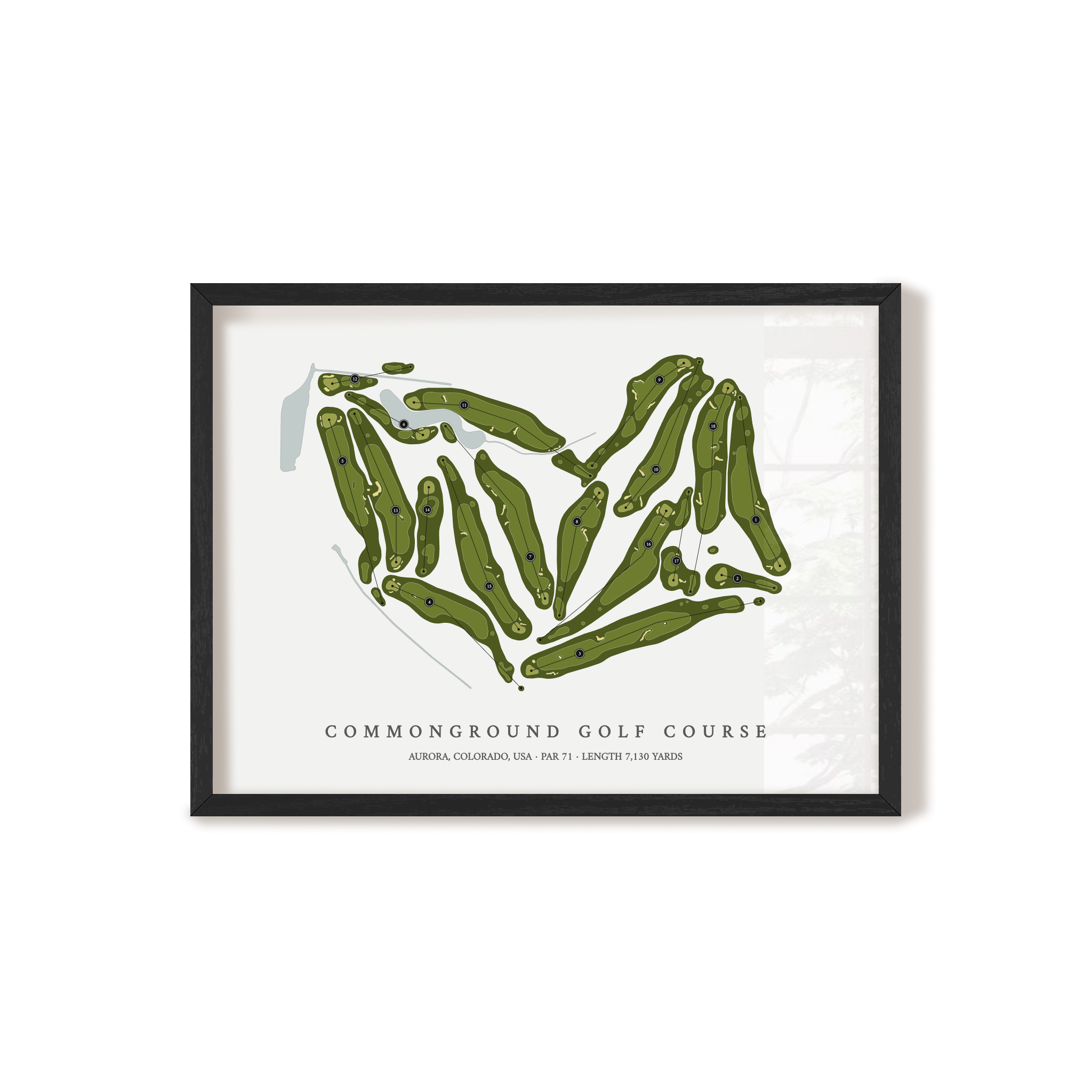 CommonGround Golf Course | Golf Course Map | Black Frame