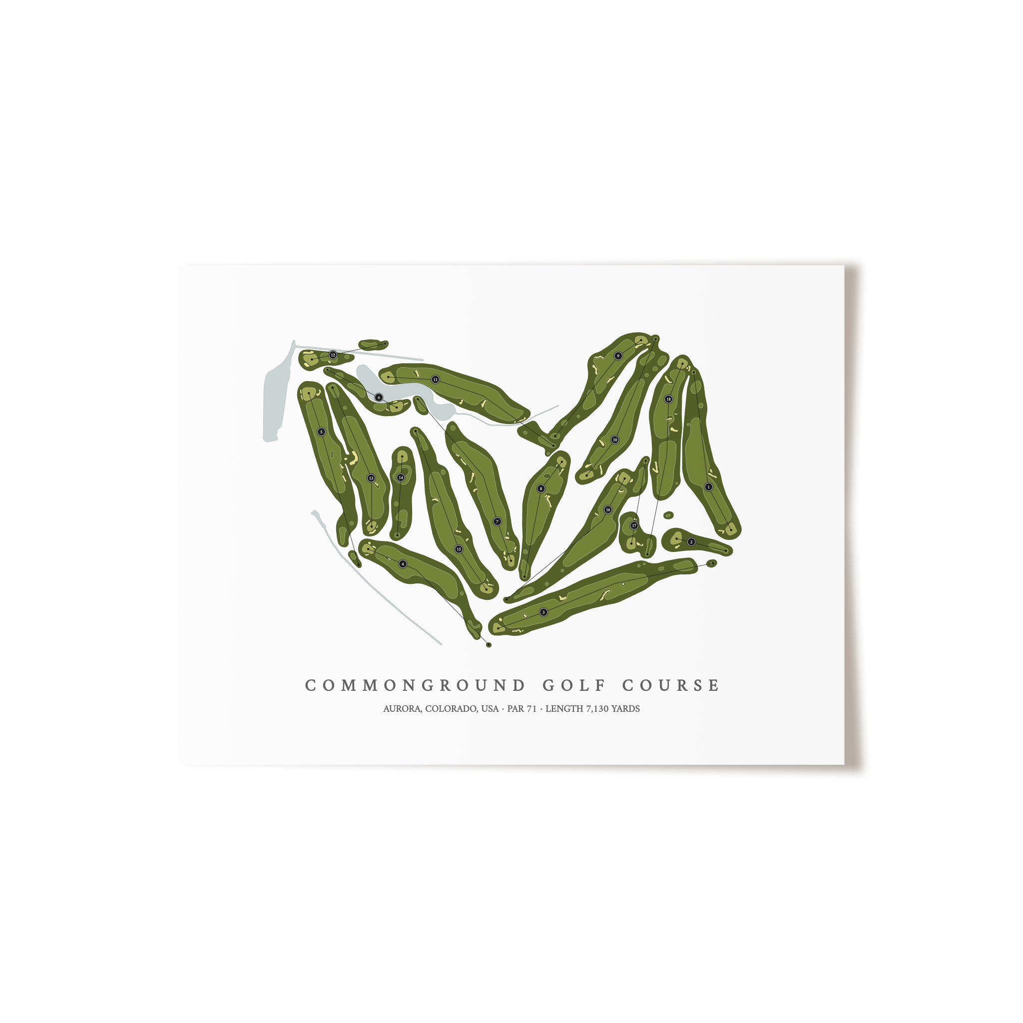 CommonGround Golf Course | Golf Course Map | Unframed