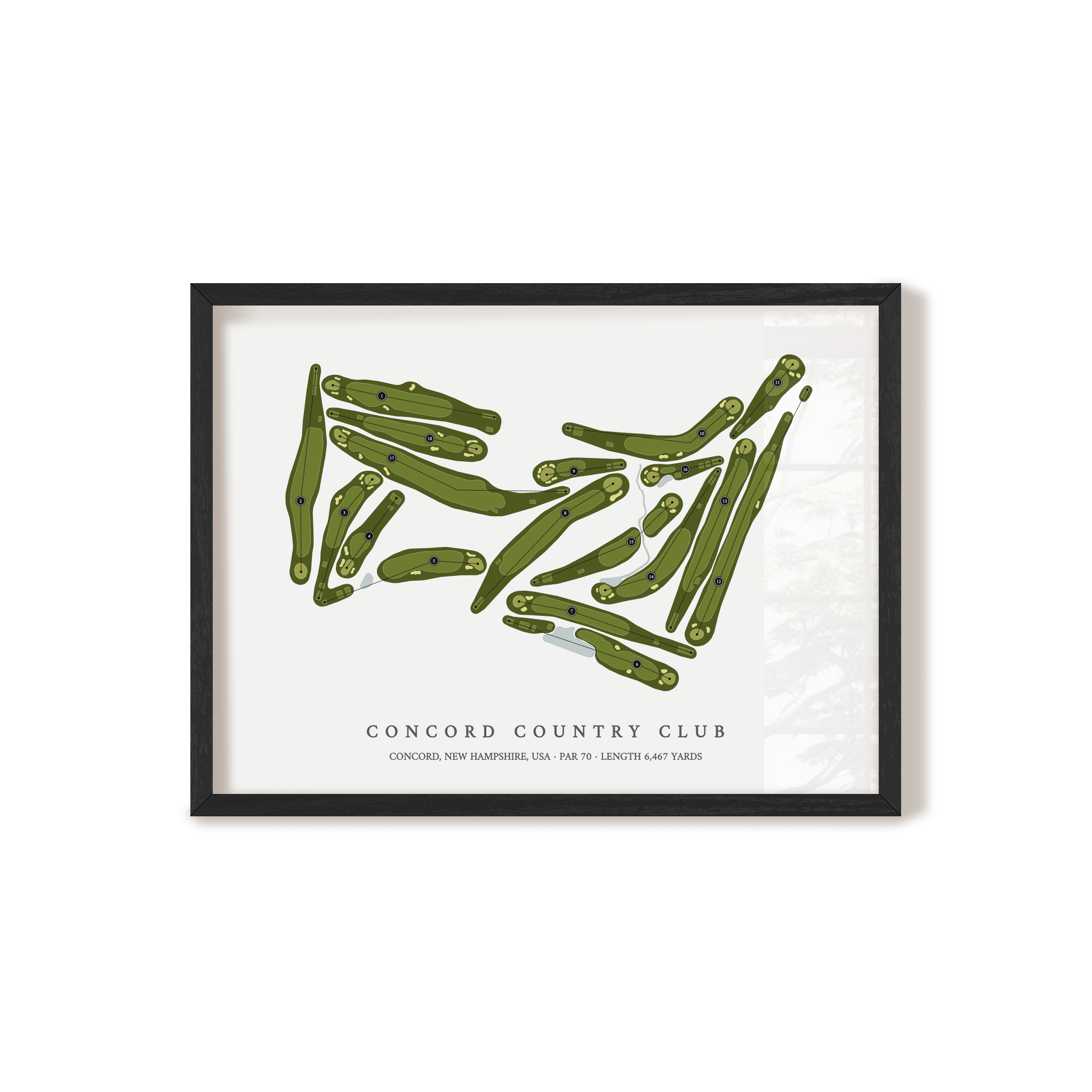 Concord Country Club | Golf Course Print | Black Frame