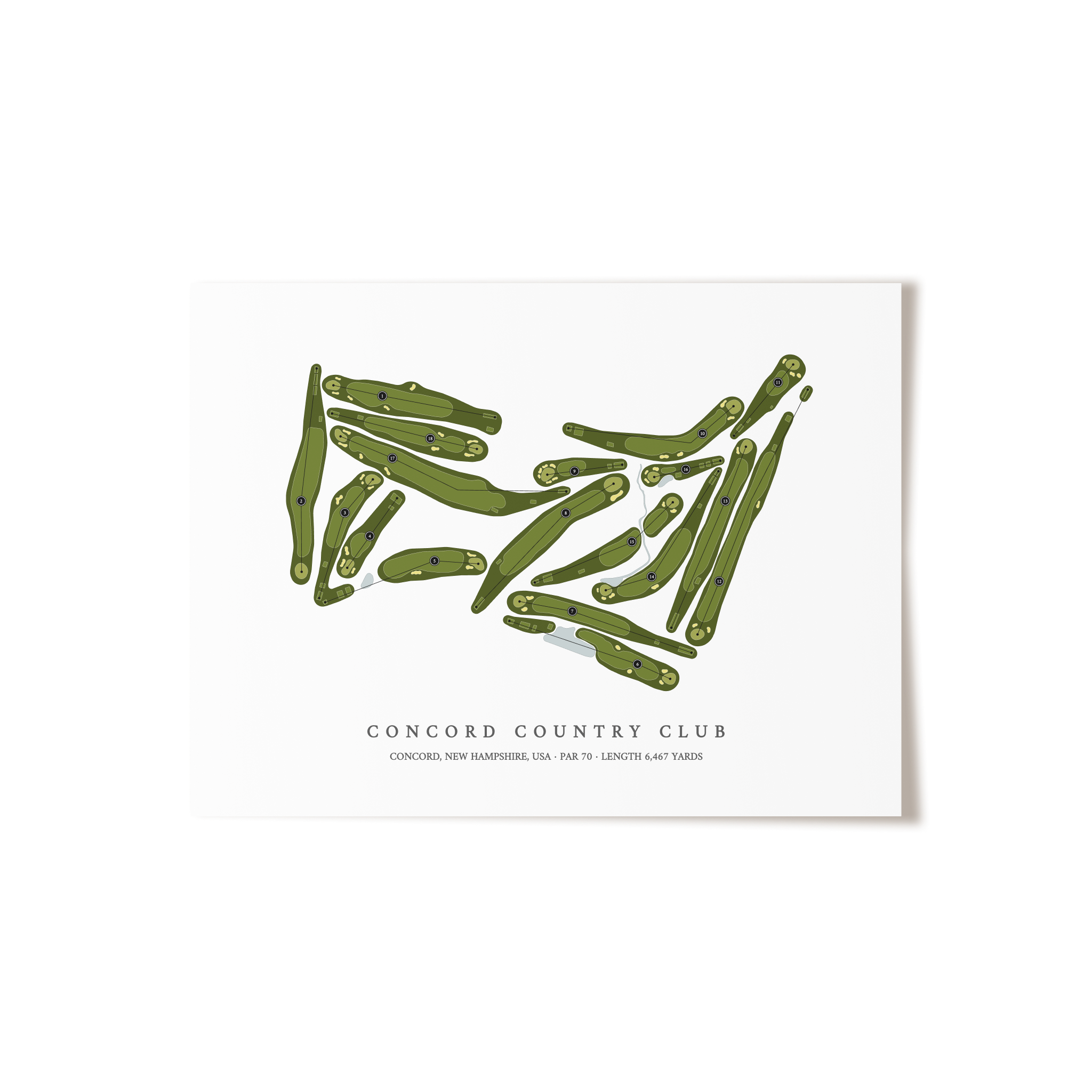 Concord Country Club | Golf Course Print | Unframed