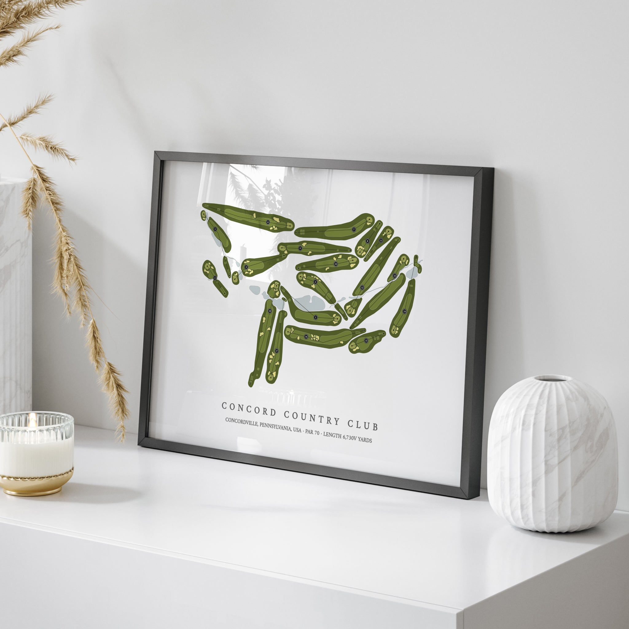 Concord Country Club | Golf Course Map | On Table