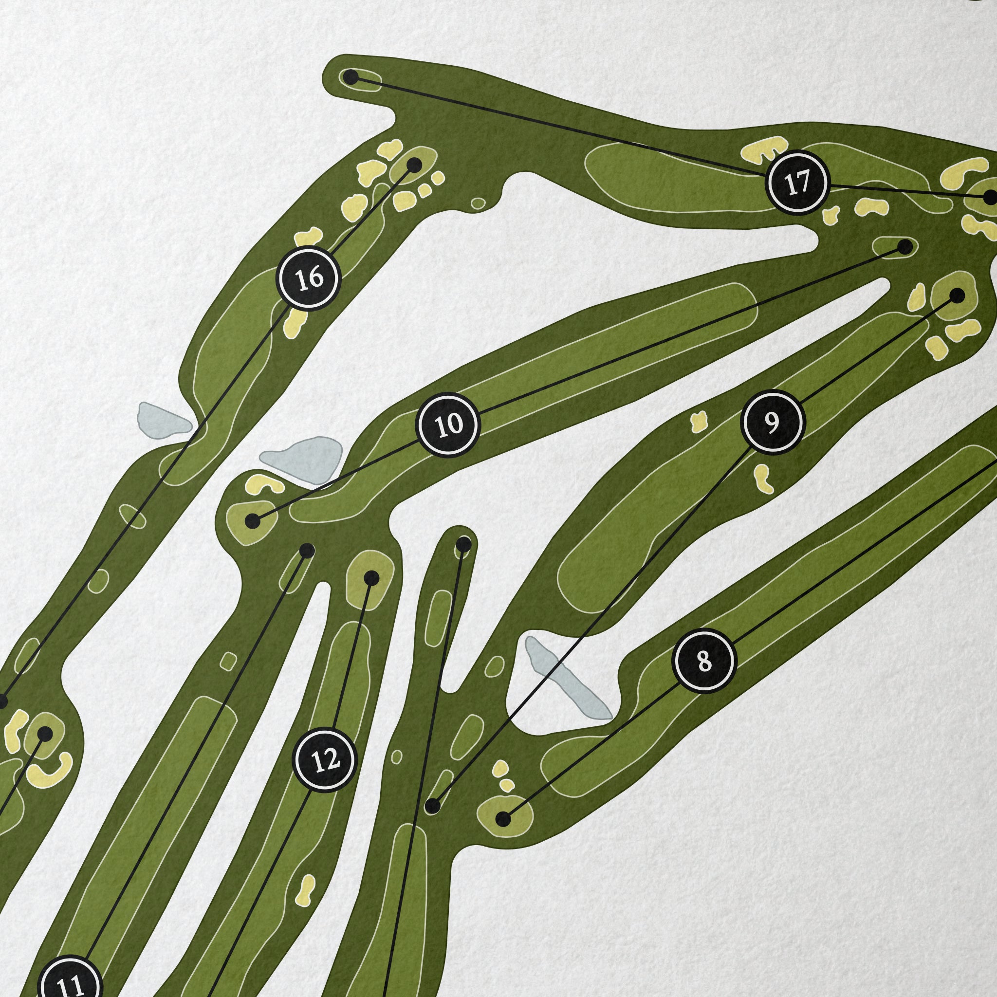Congress Lake Club | Golf Course Print | Close Up