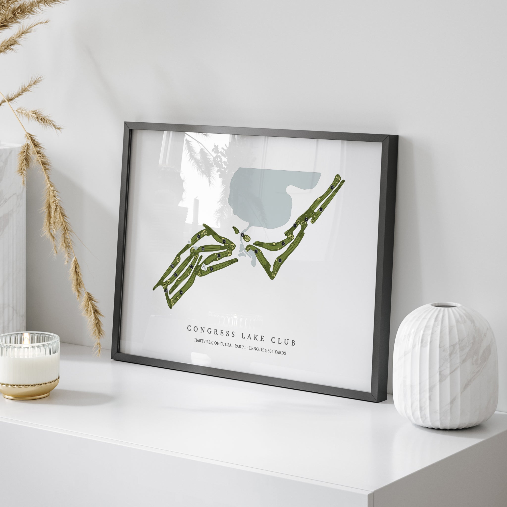 Congress Lake Club | Golf Course Print | On Table