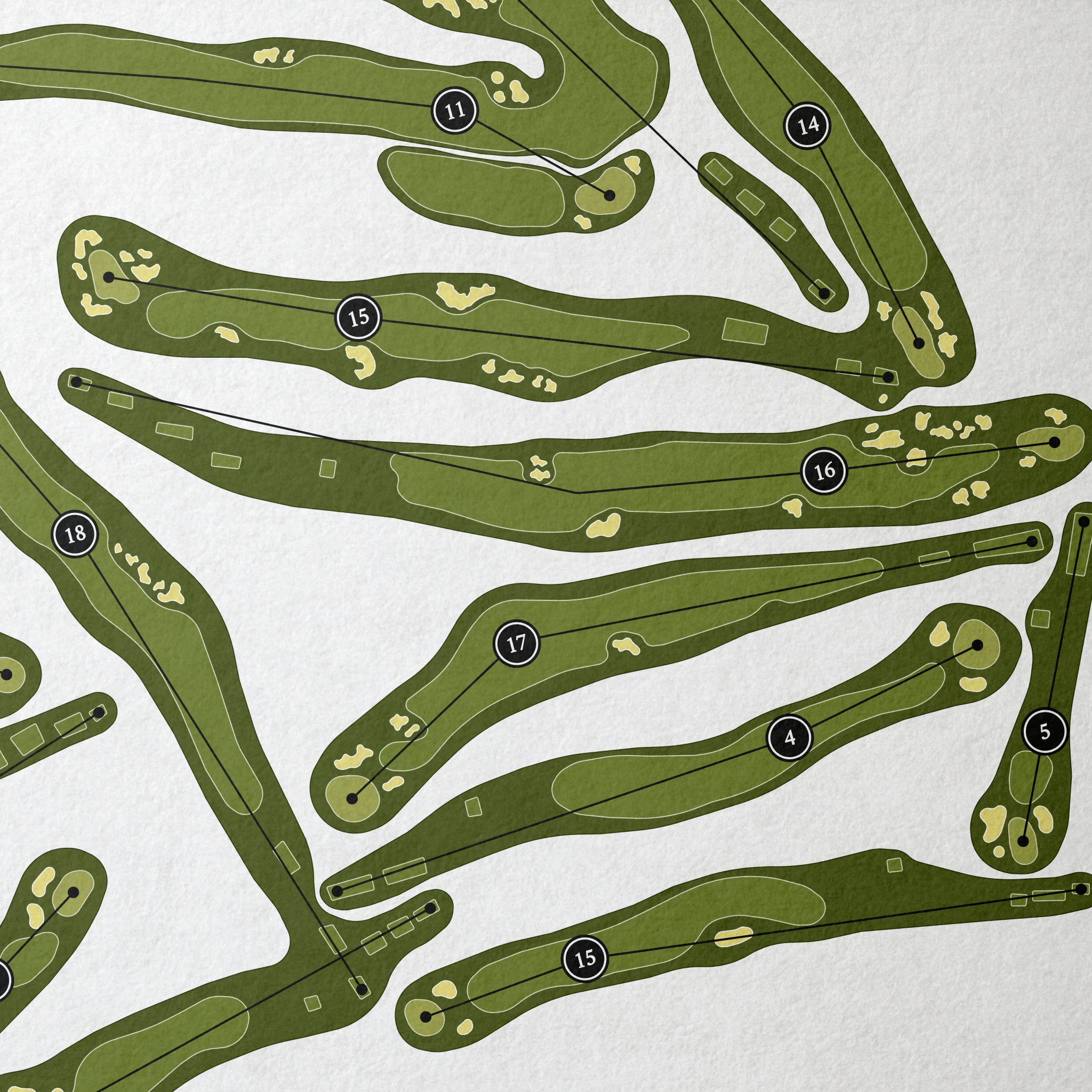 Congressional Country Club | Golf Course Map | Close Up