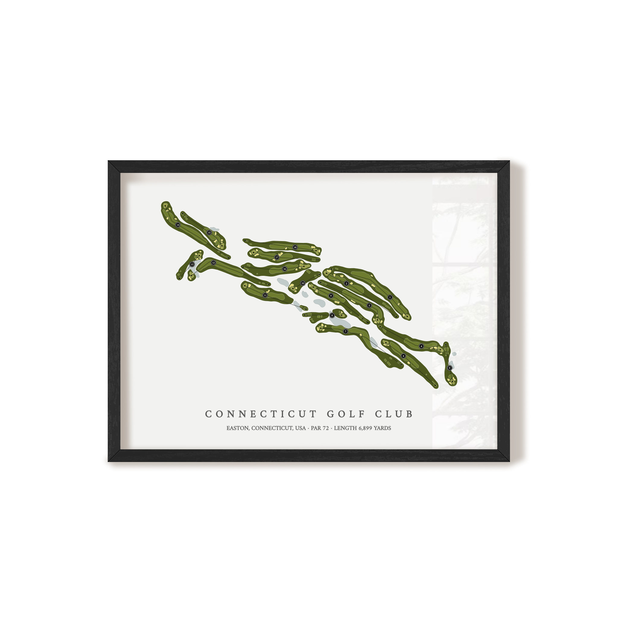 Connecticut Golf Club | Golf Course Print | Black Frame