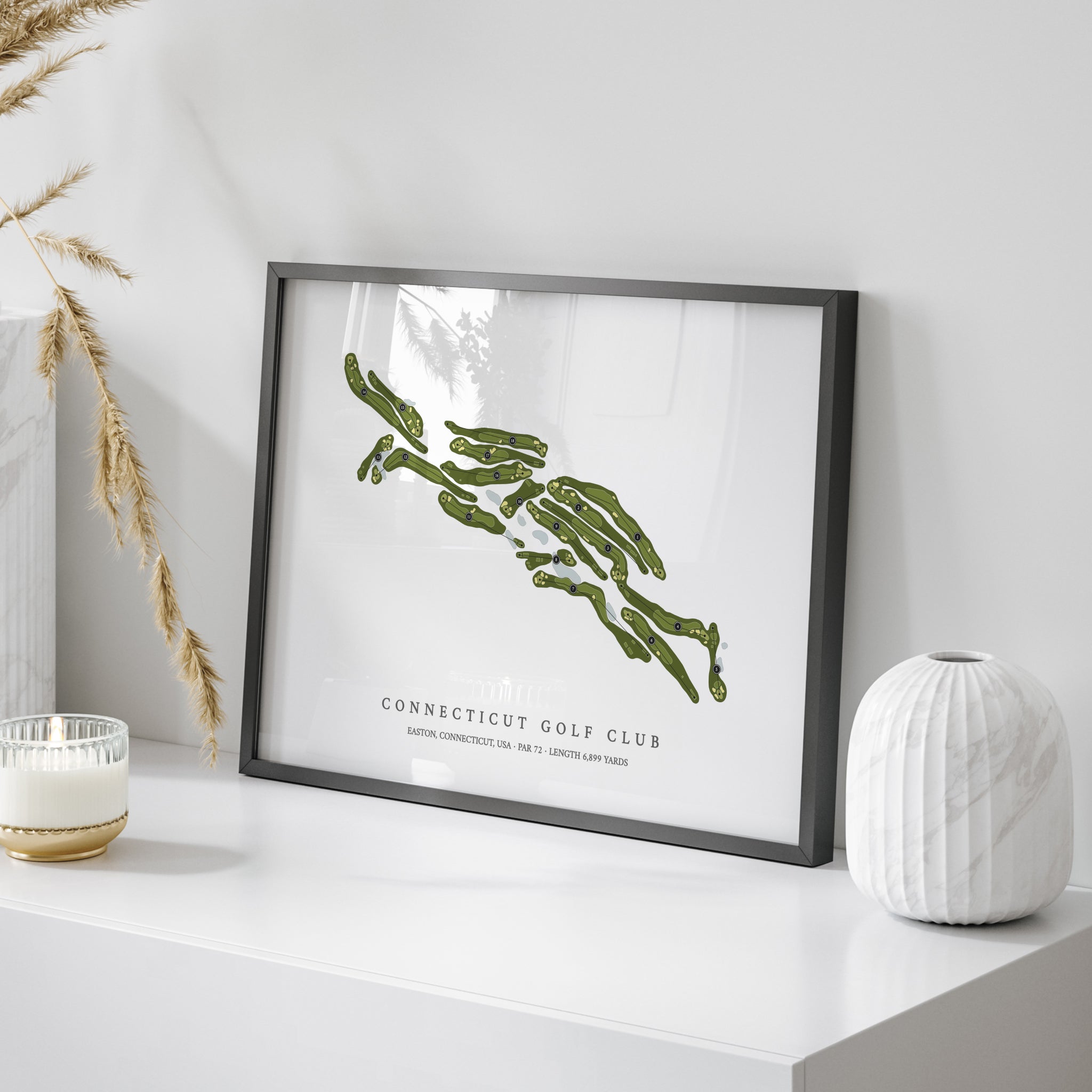 Connecticut Golf Club | Golf Course Print | On Table