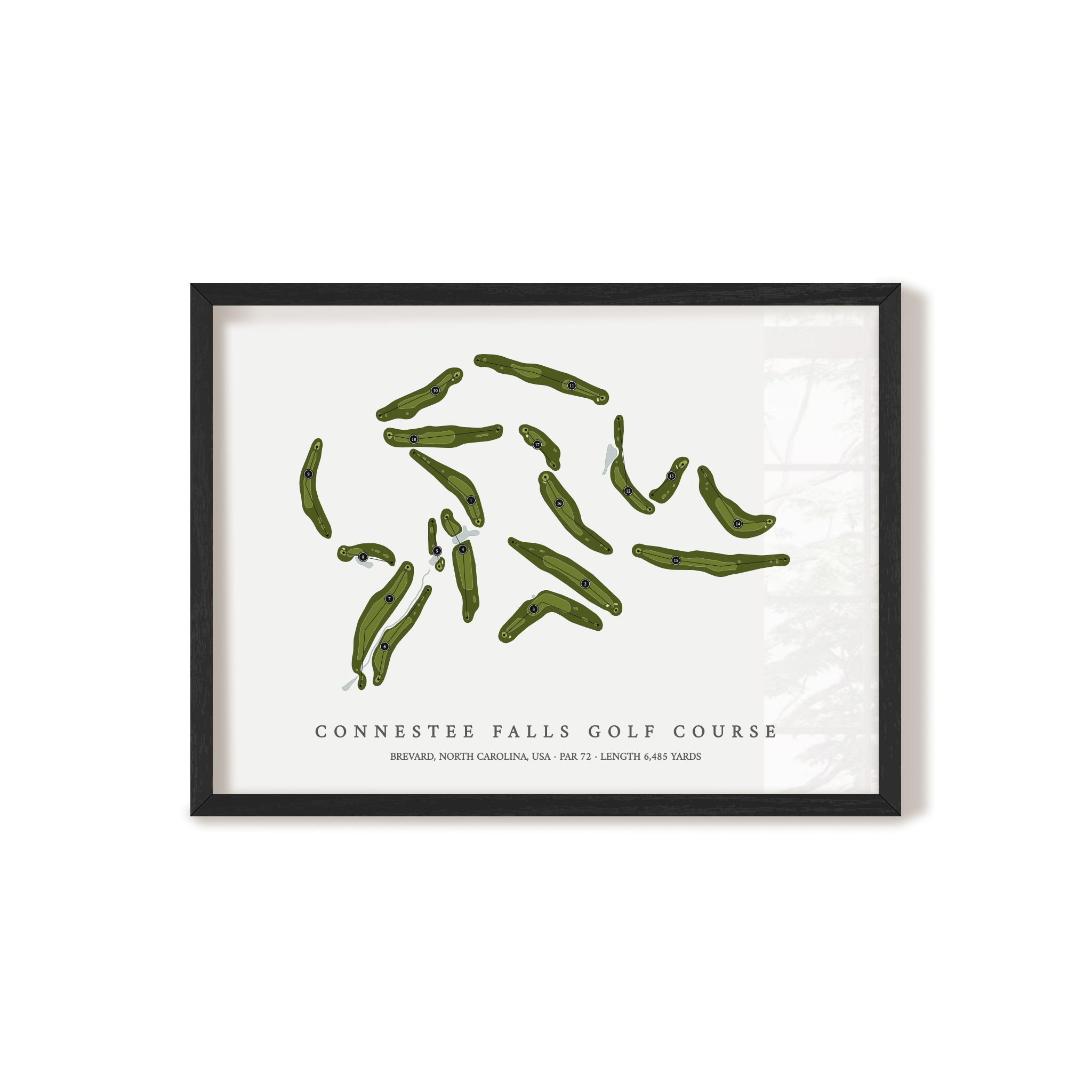 Connestee Falls Golf Course | Golf Course Print | Black Frame