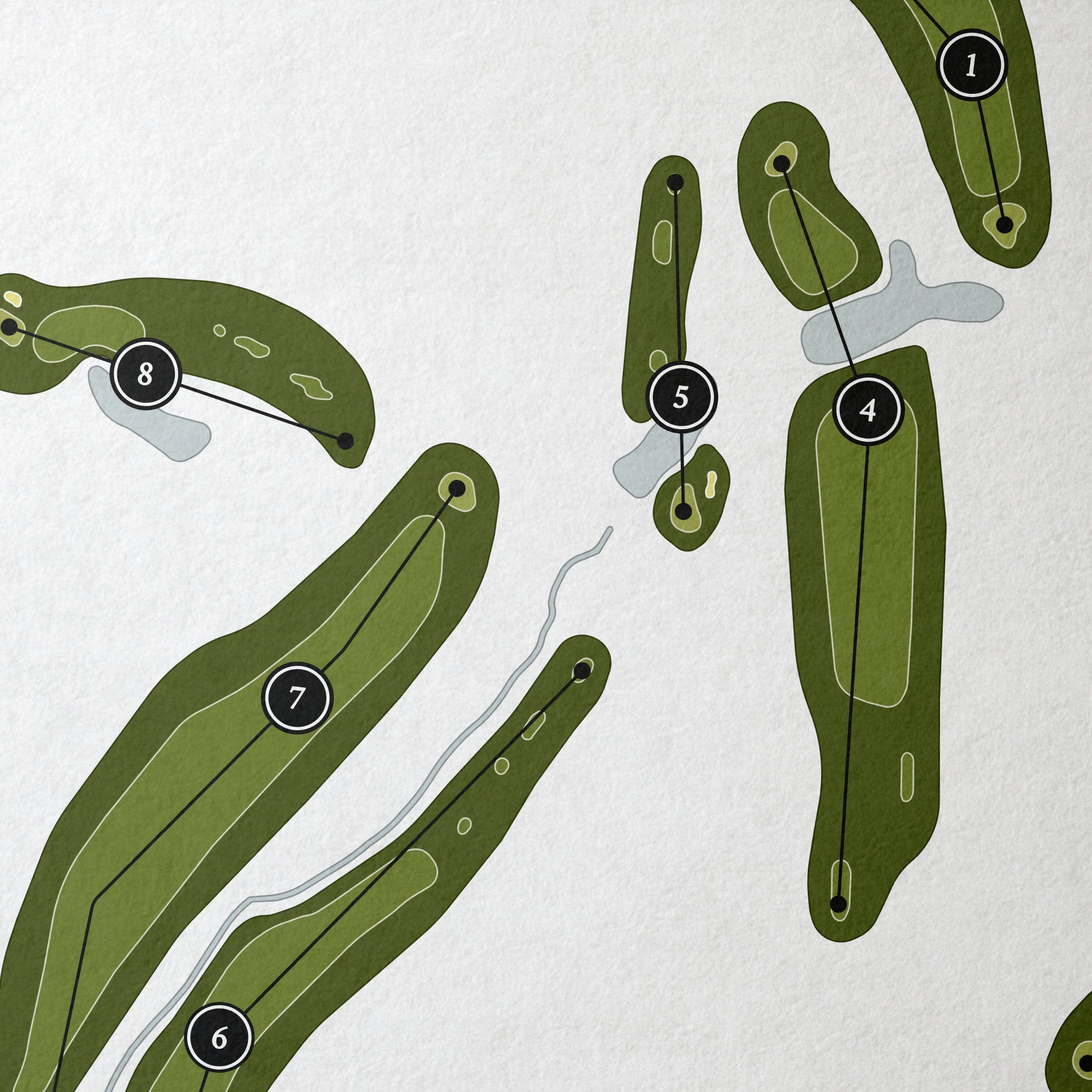 Connestee Falls Golf Course | Golf Course Print | Close Up