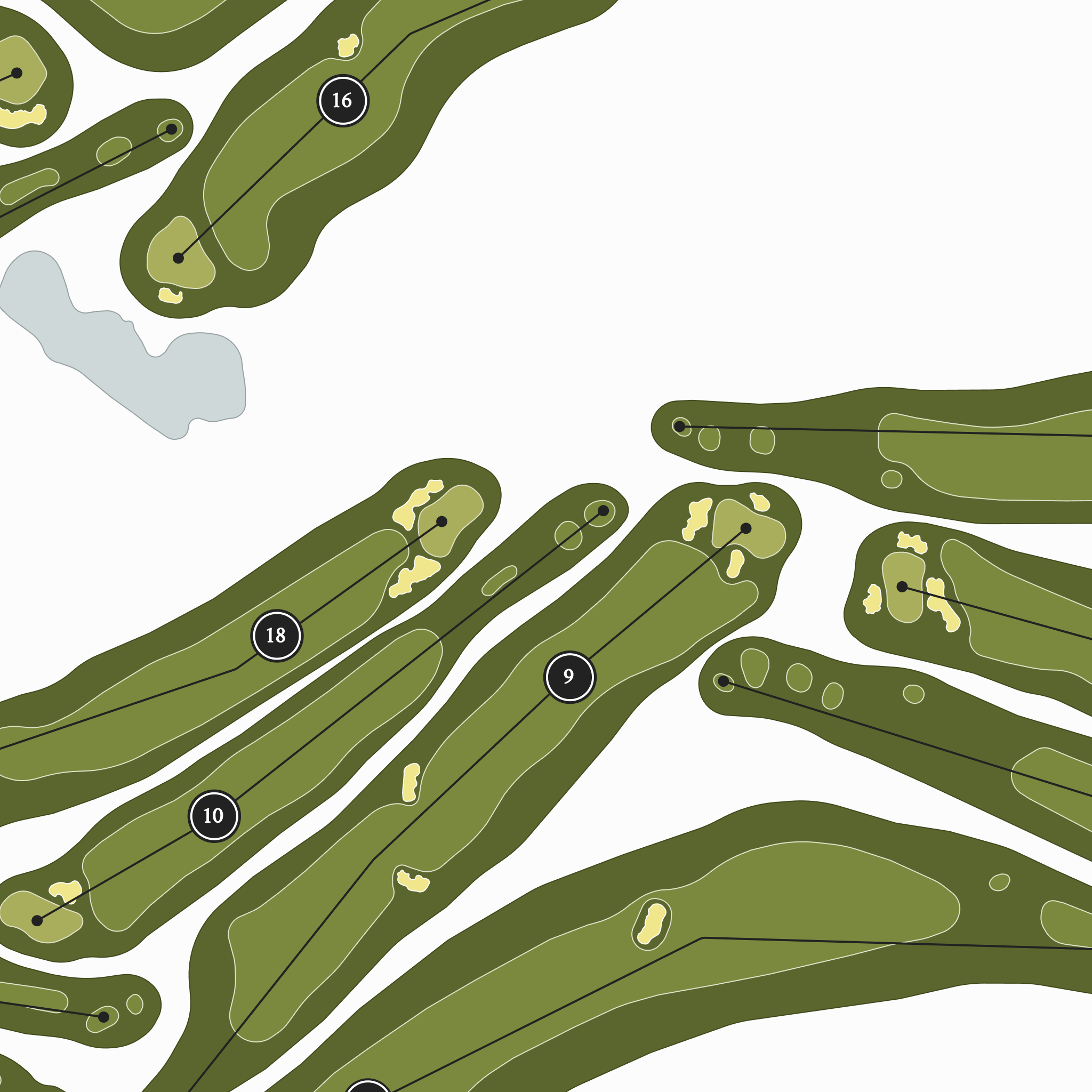 Contra Costa Country Club | Golf Course Map | Close Up