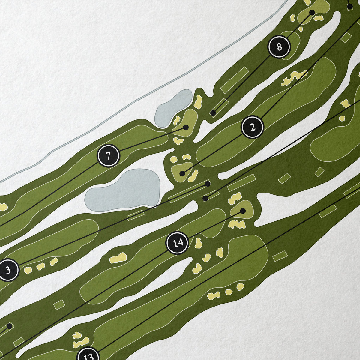 Coral Ridge Country Club | Golf Course Map | Close Up